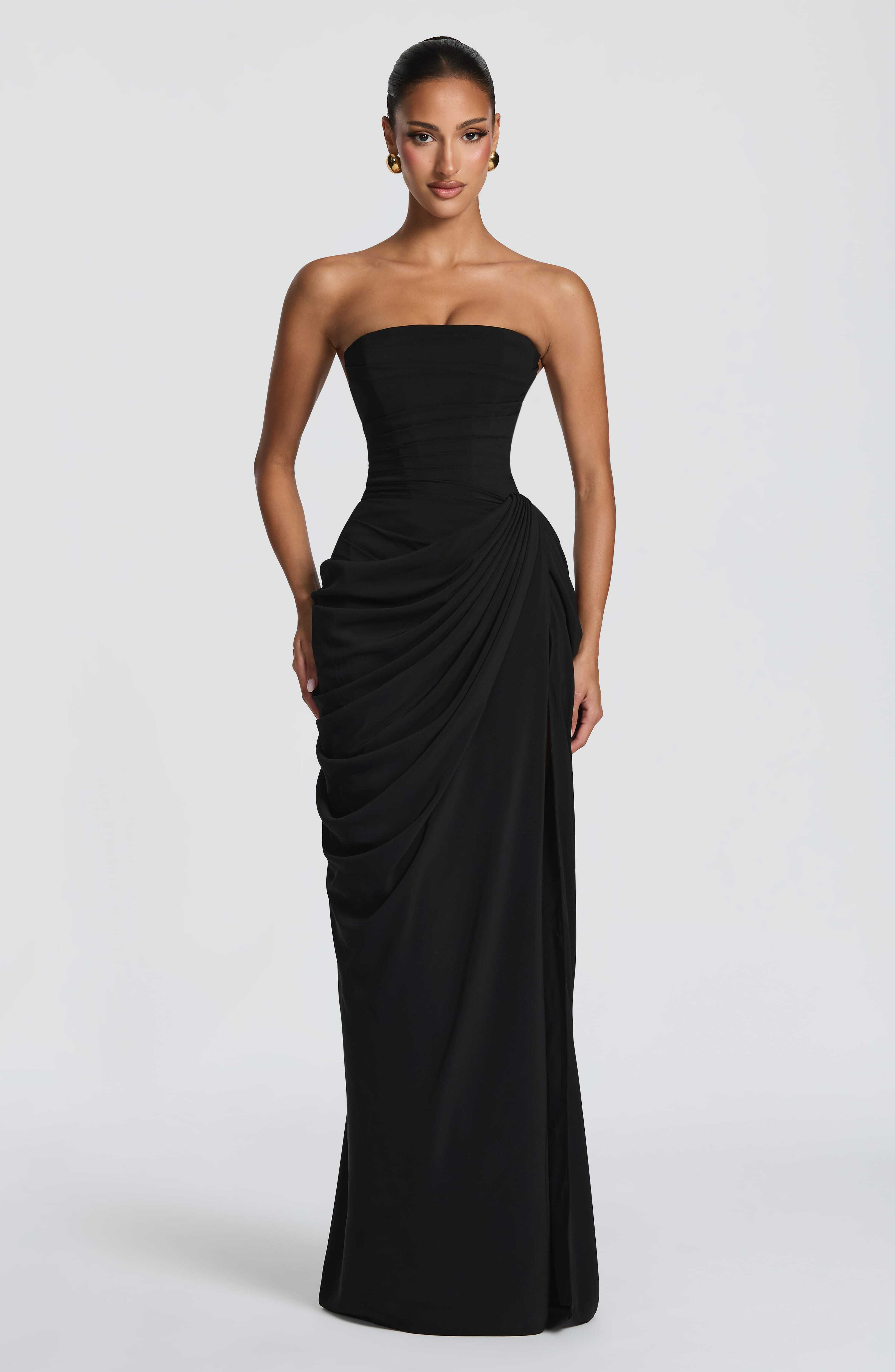 Cyra Maxi Dress - Black - Image 7