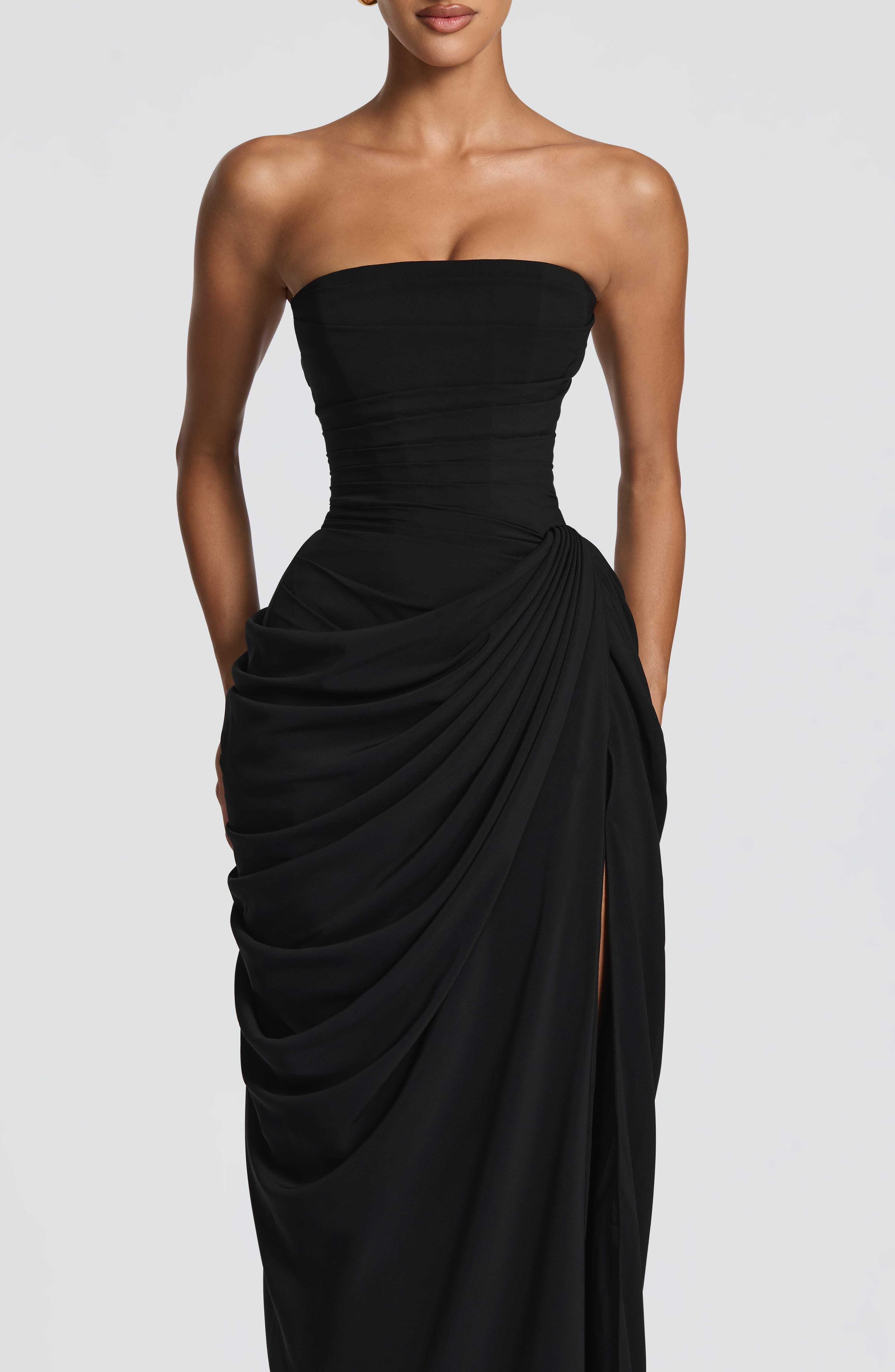 Cyra Maxi Dress - Black - Image 8