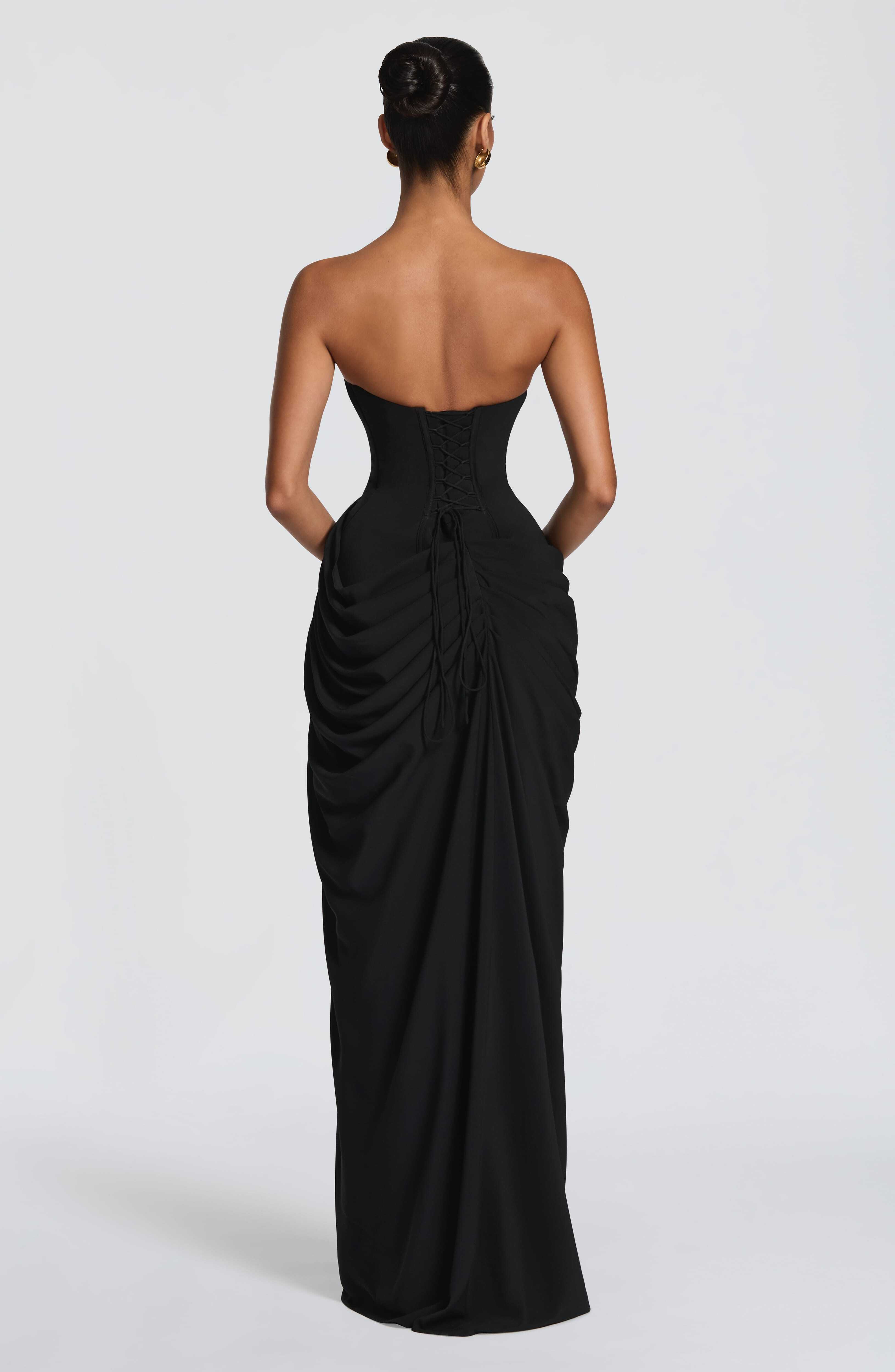 Cyra Maxi Dress - Black - Image 2