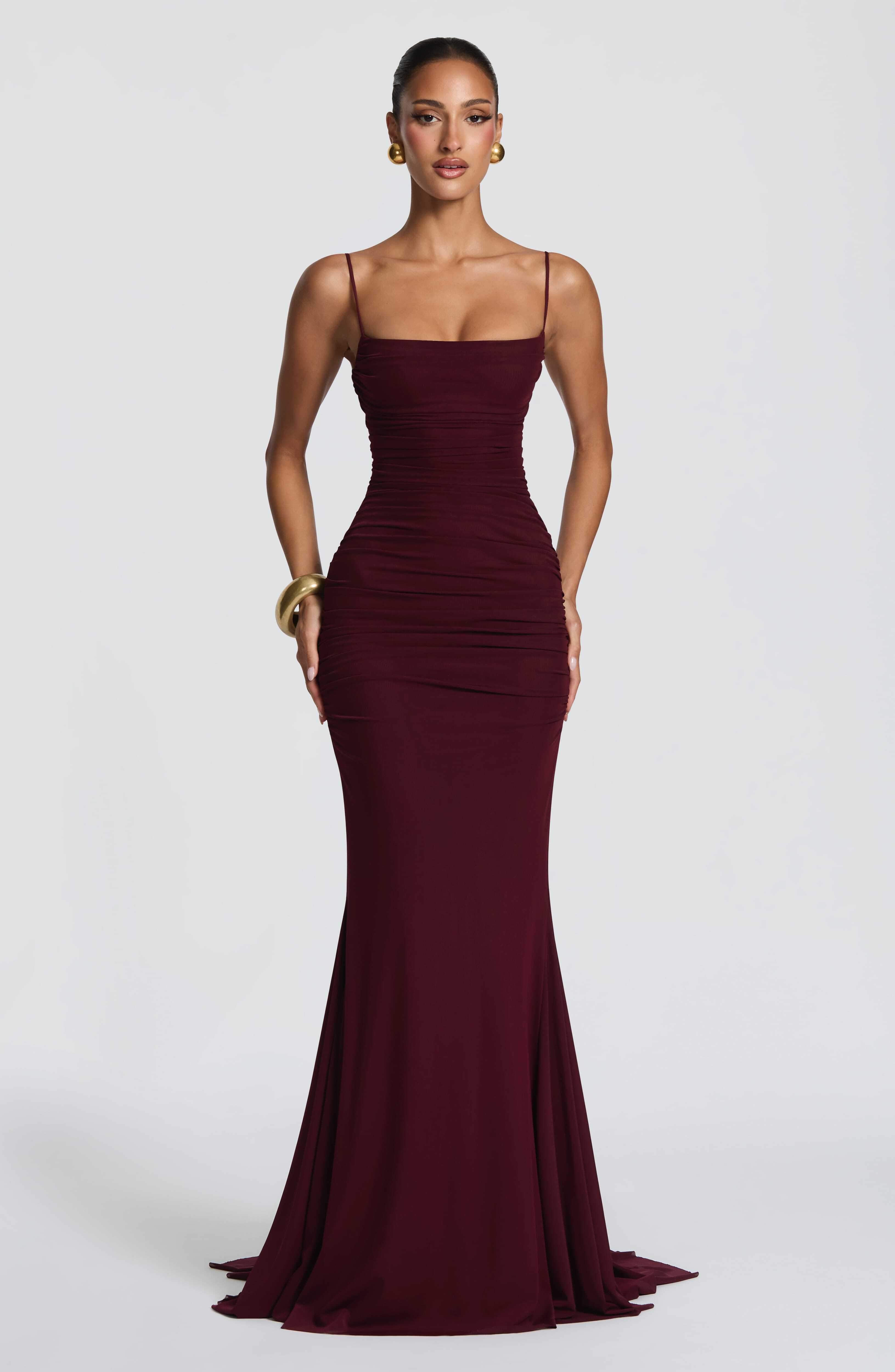 Zaria Gown - Cherry Lacquer