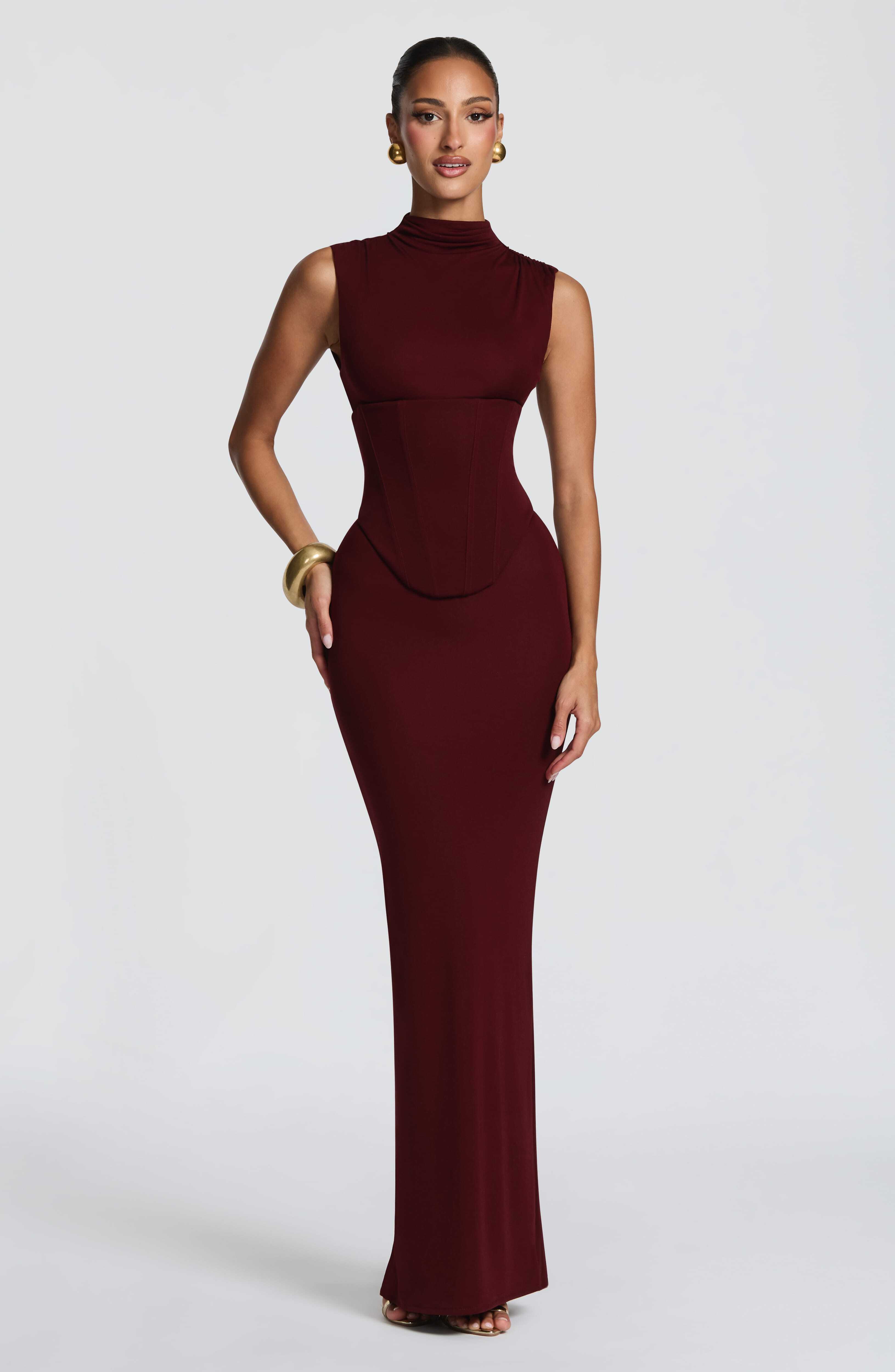 Soline Maxi Dress - Cherry Lacquer