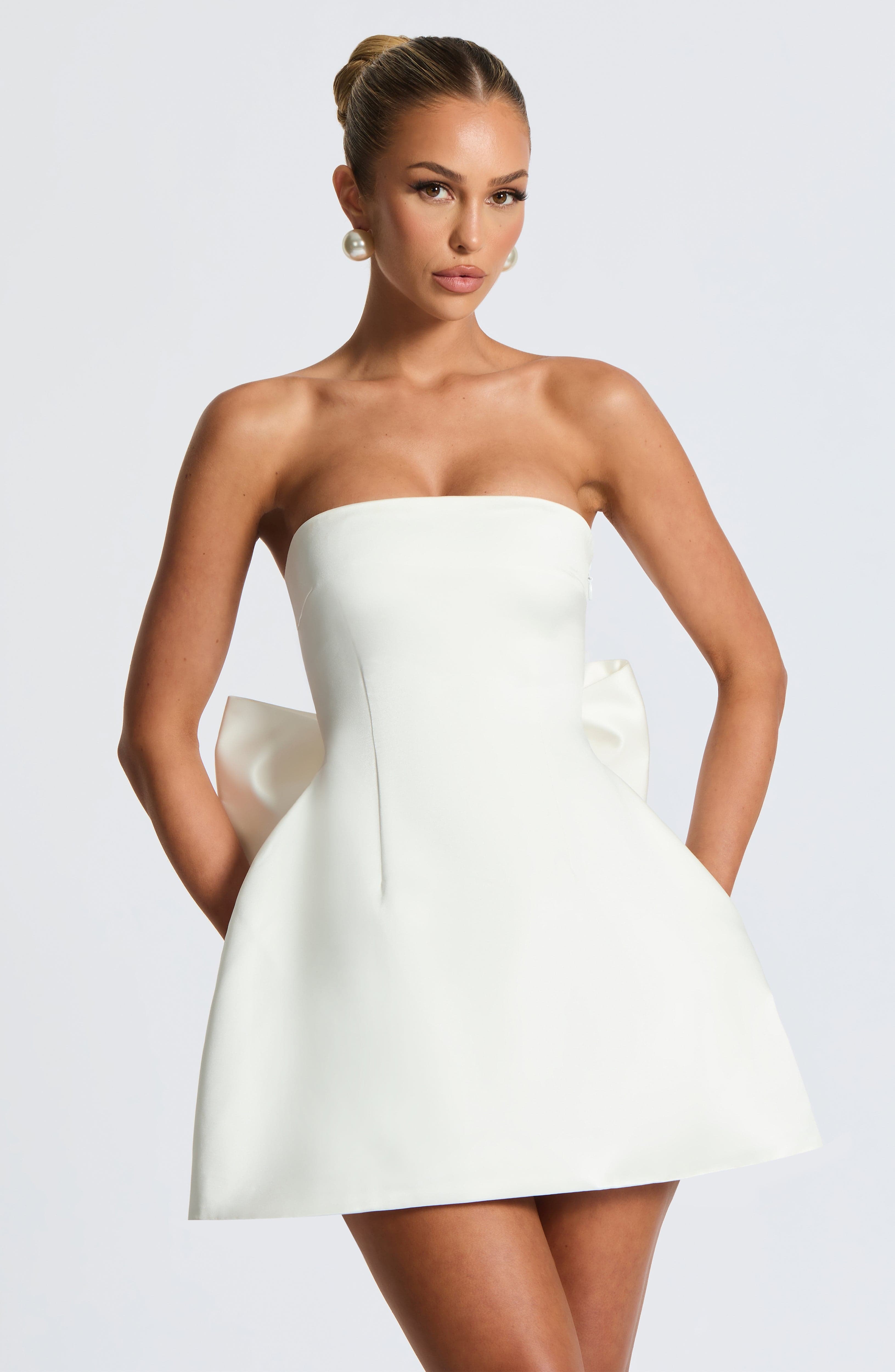 Abbey Mini Dress - Ivory - Image 5