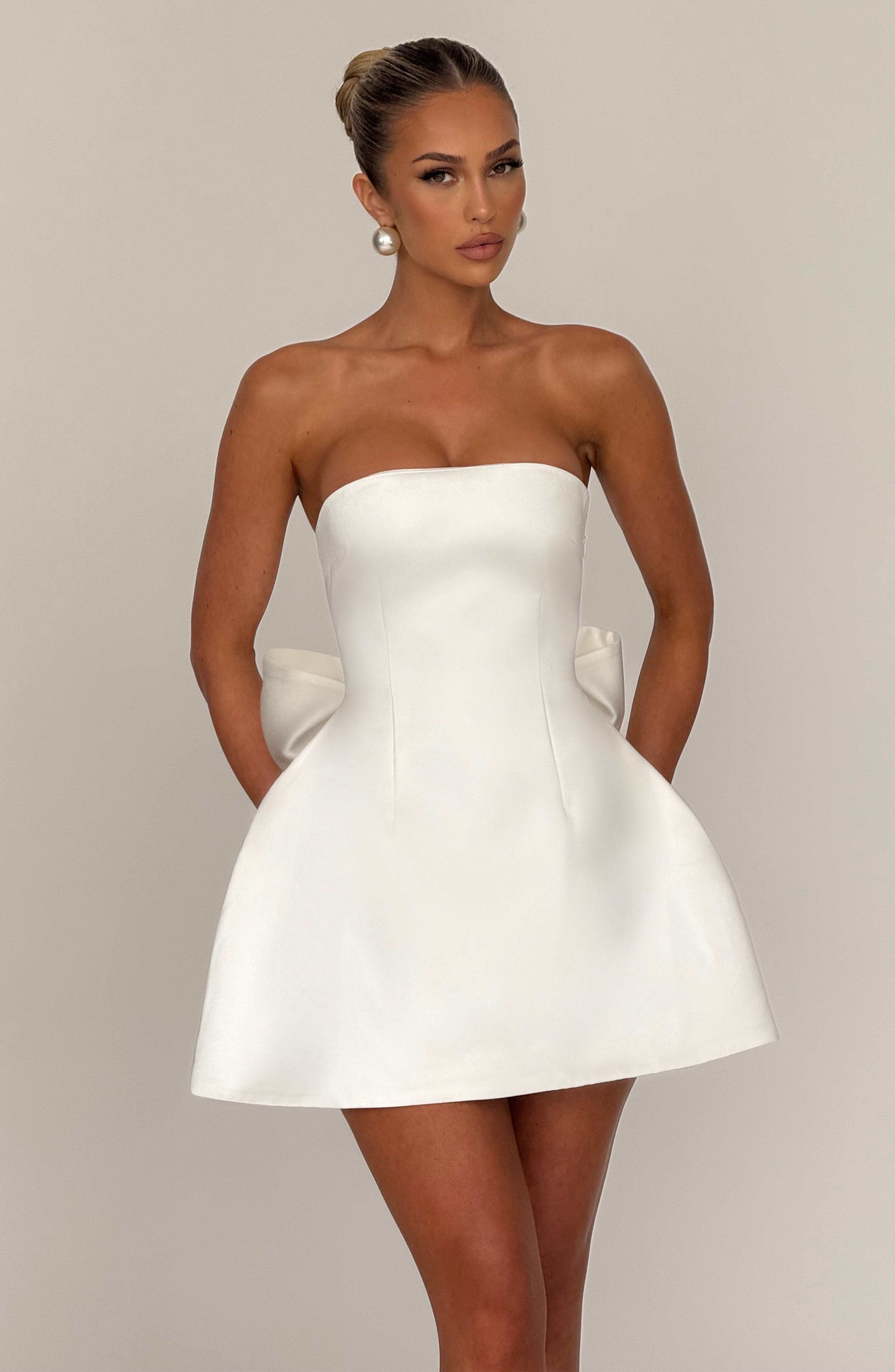 Abbey Mini Dress - Ivory - Image 3