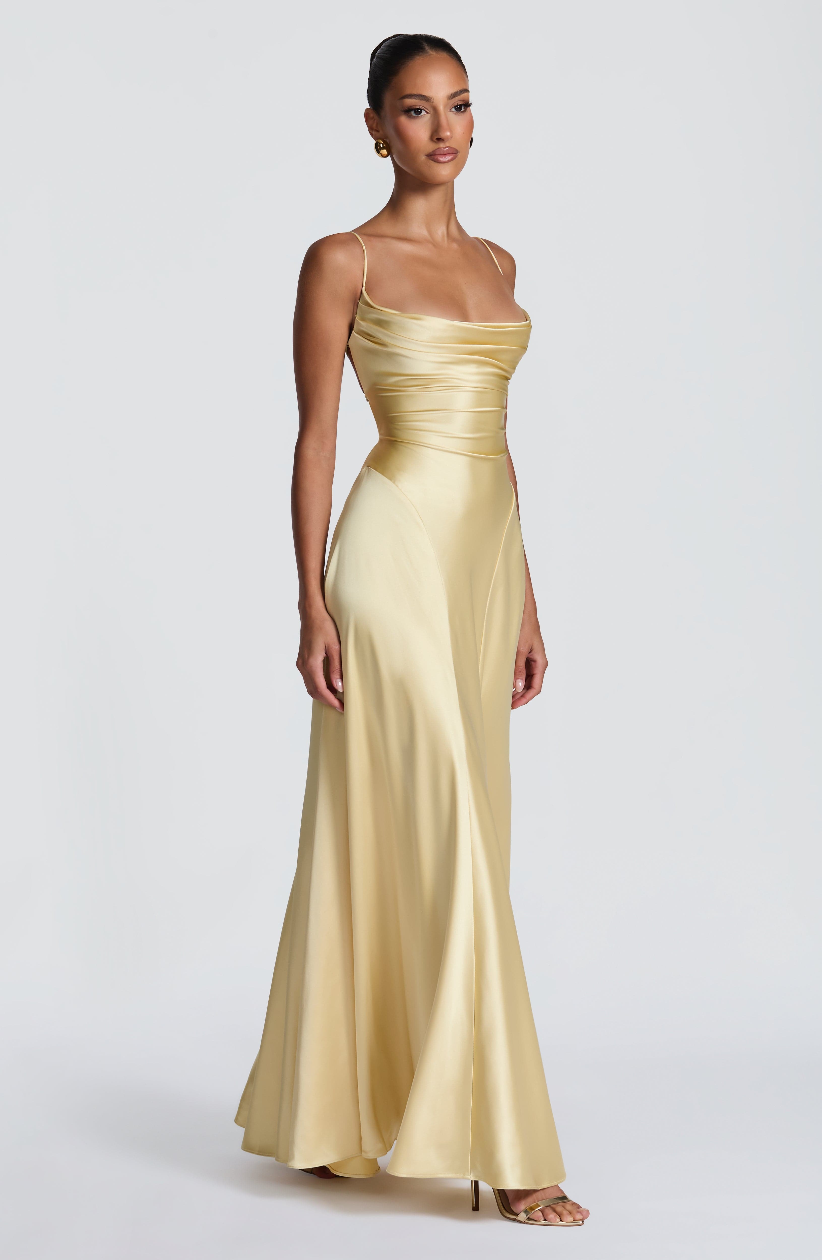 Adelina Maxi Dress - Lemon - Image 4