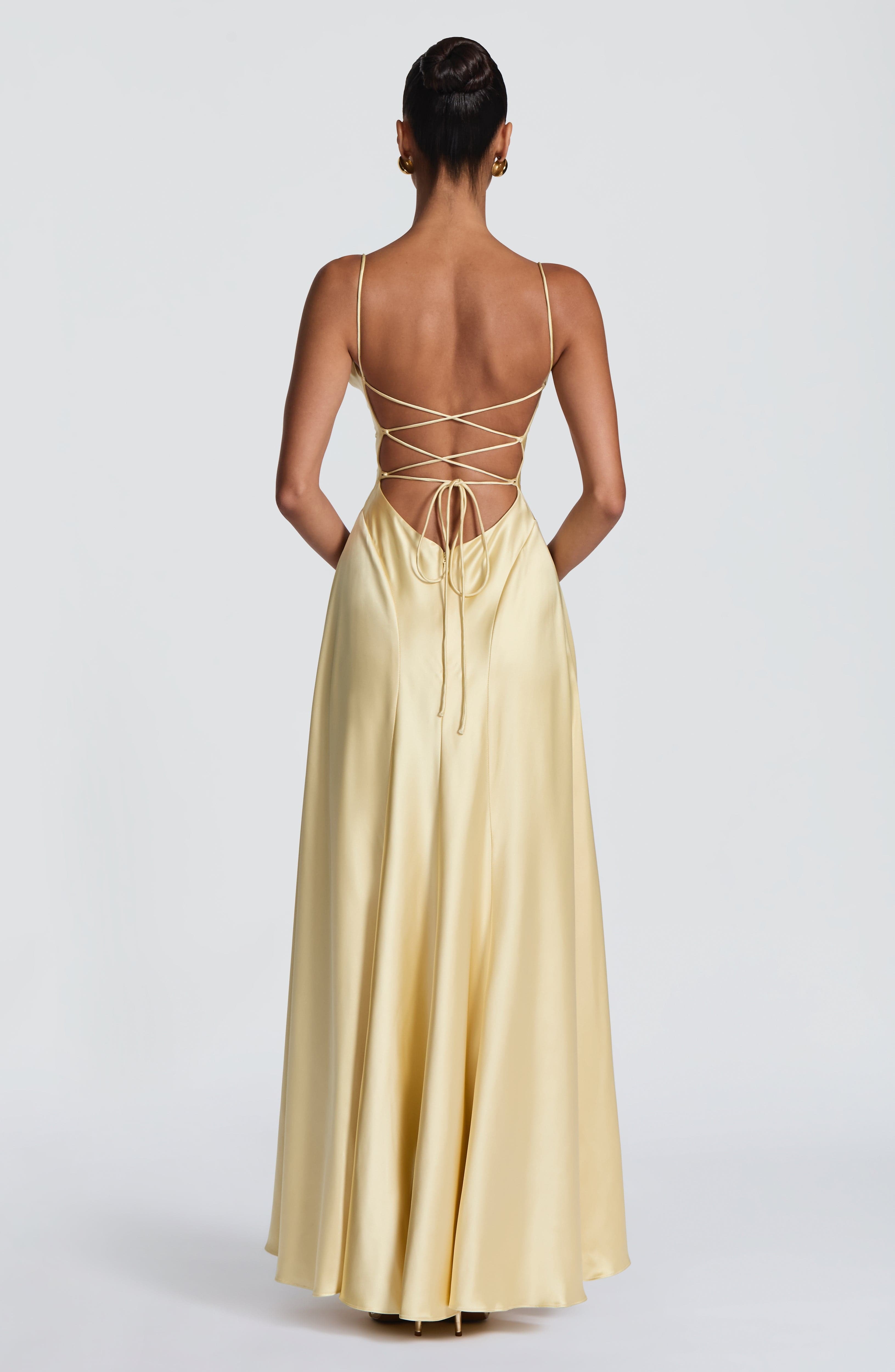 Adelina Maxi Dress - Lemon - Image 2