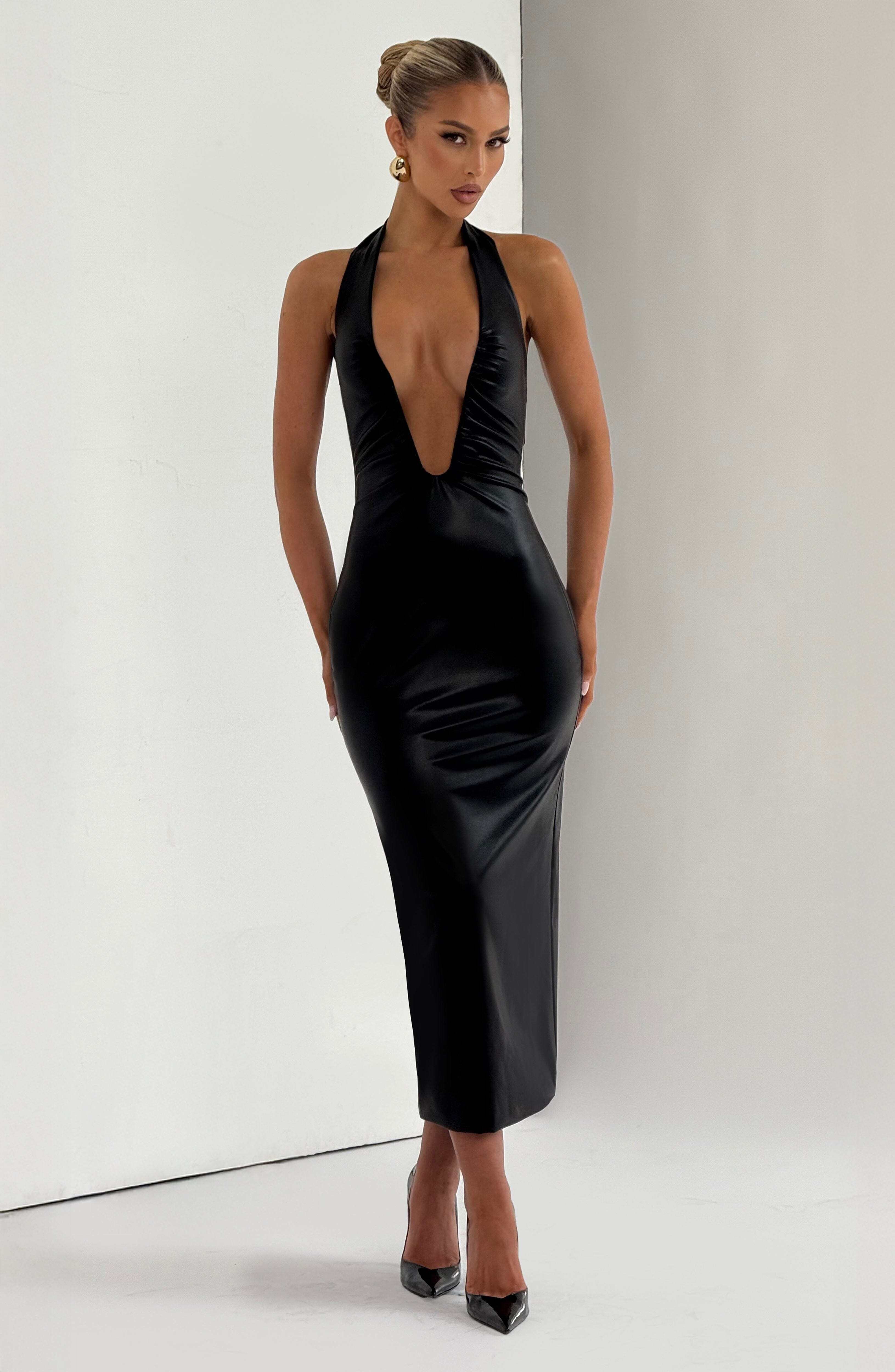 Ainsley Midi Dress - Black - Image 5