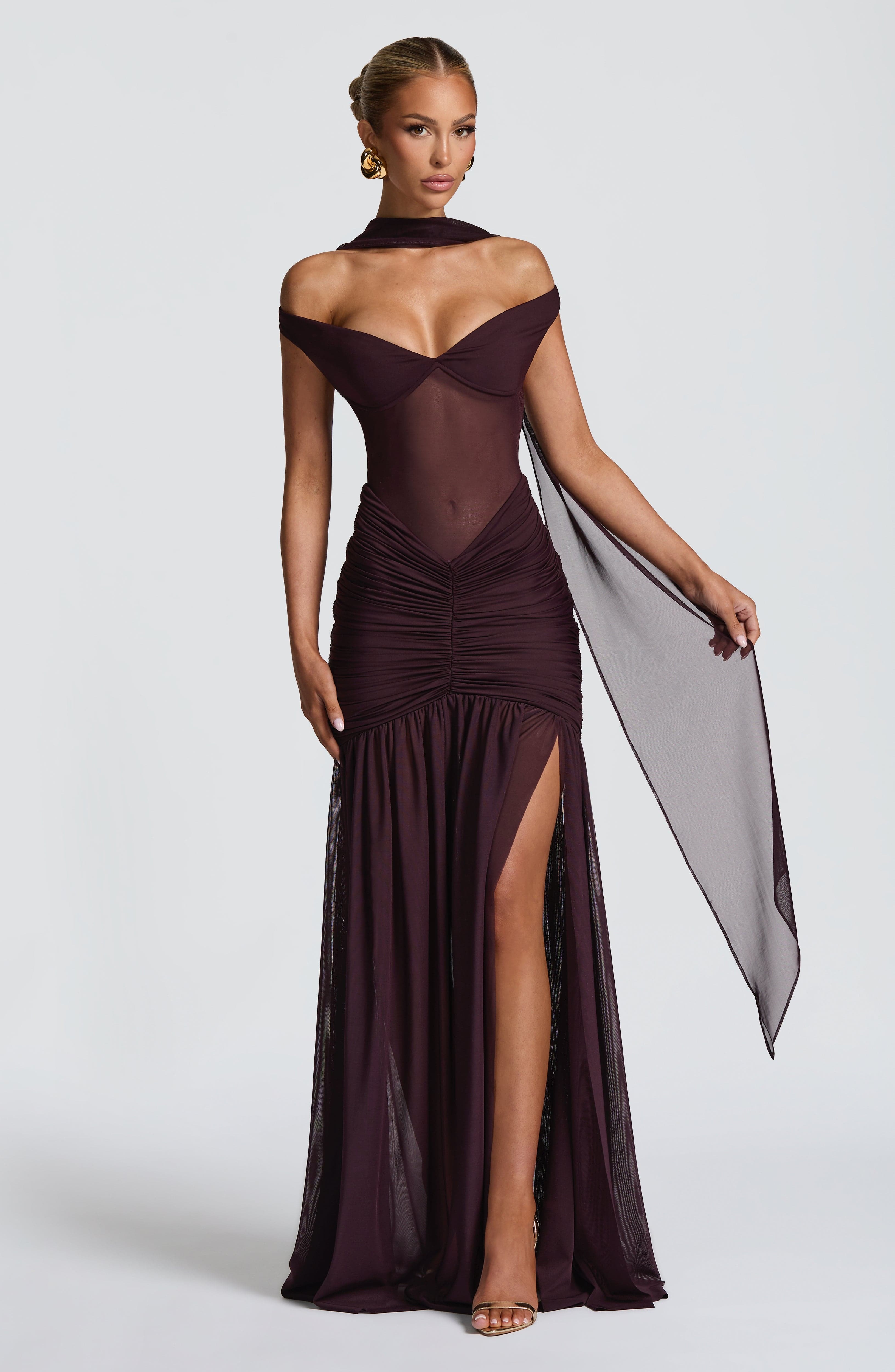 Alaia Maxi Dress - Plum - Image 14