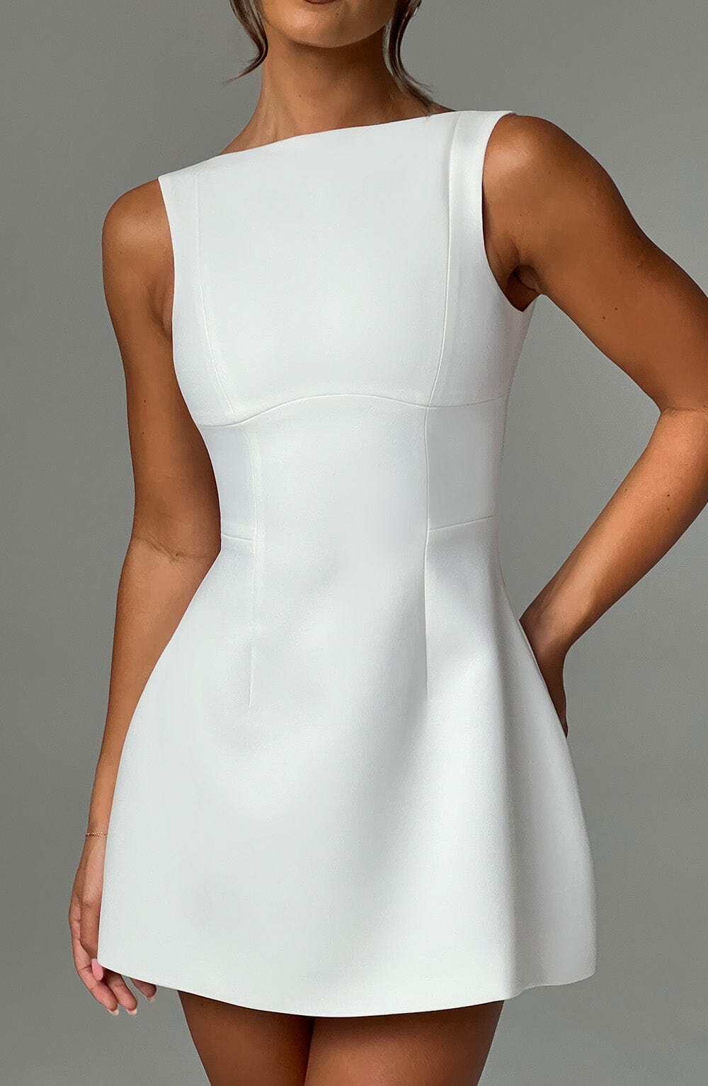Alana Mini Dress - Ivory - Image 9