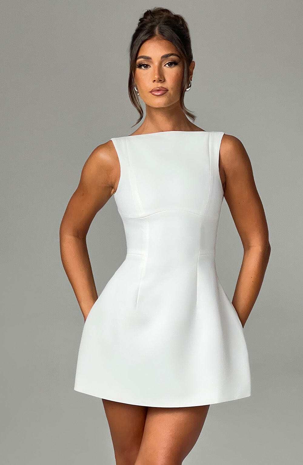 Alana Mini Dress - Ivory - Image 3