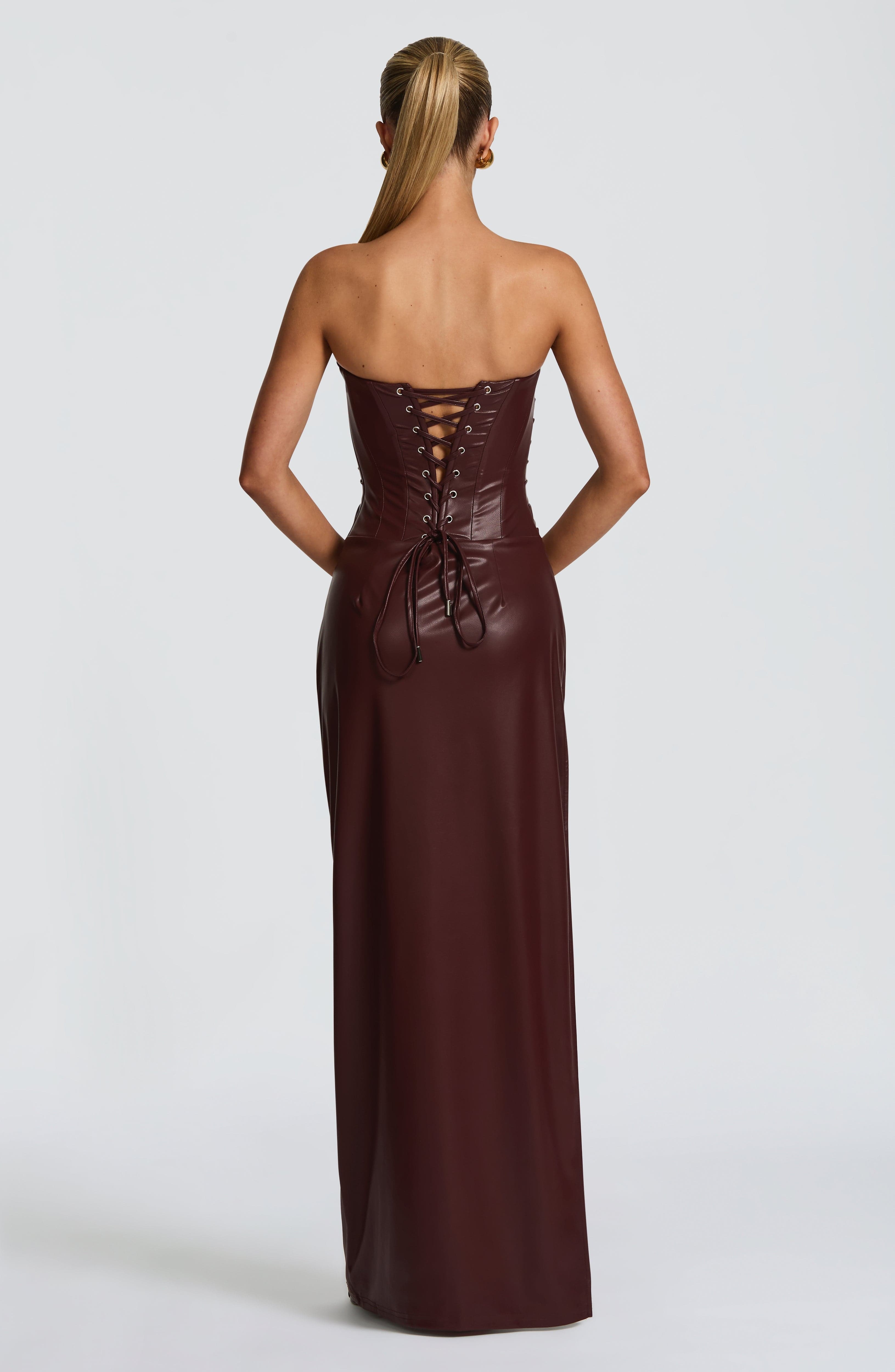 Alba Maxi Dress - Burgundy - Image 6