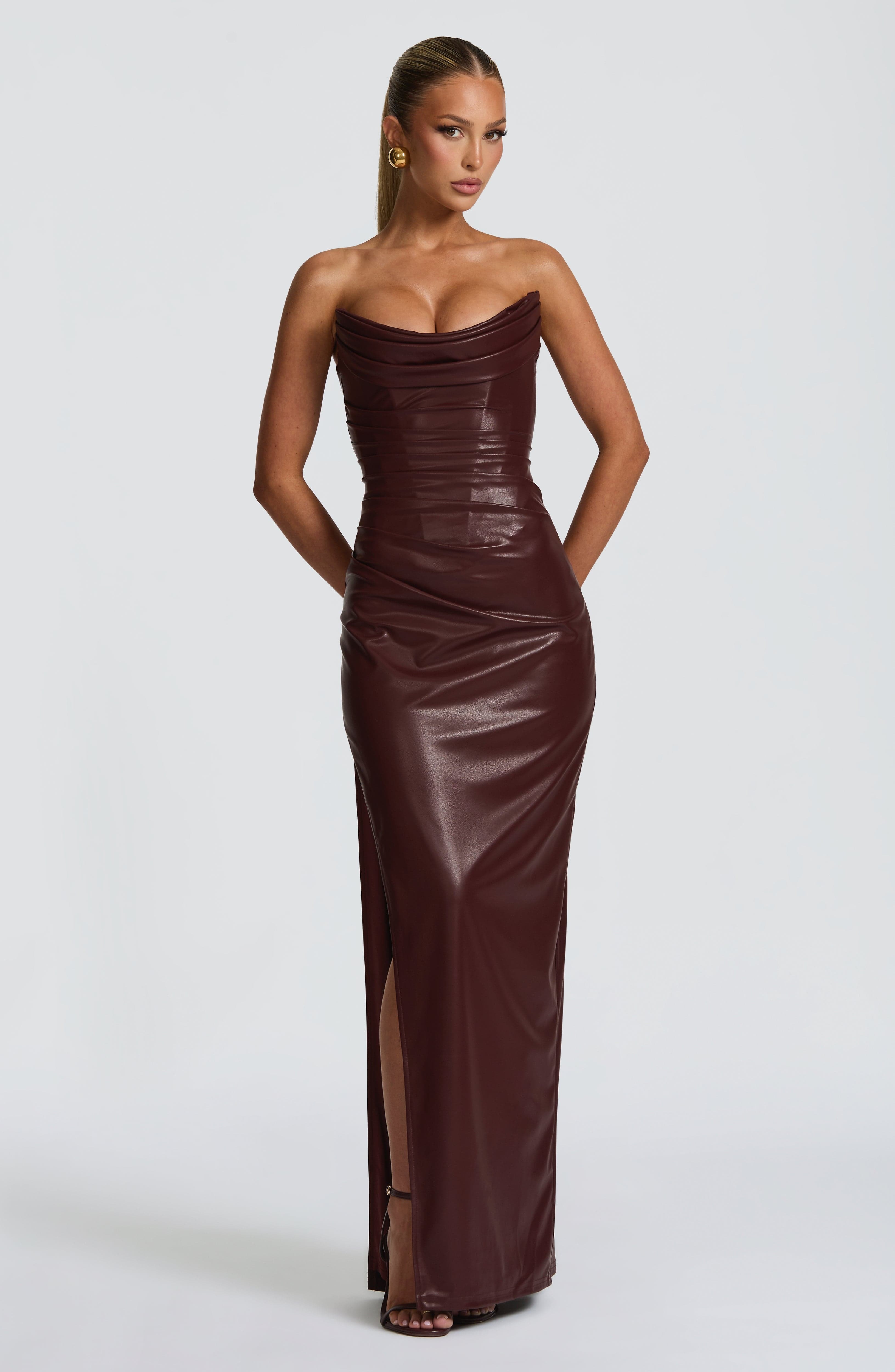 Alba Maxi Dress - Burgundy - Image 8