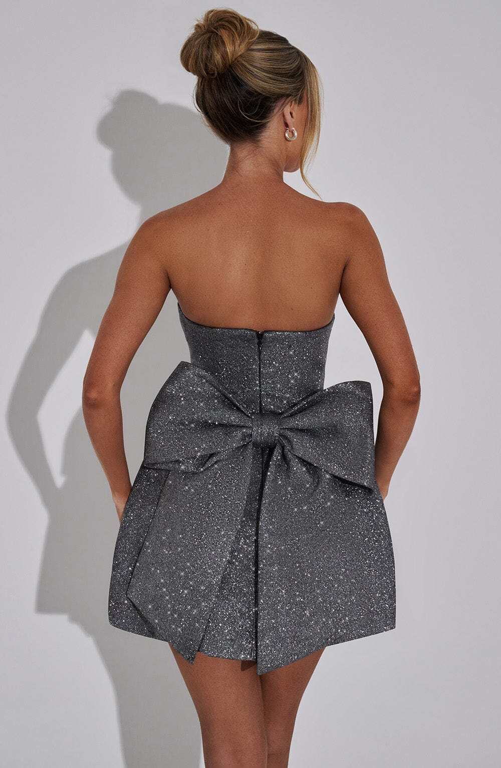 Alice Mini Dress - Grey Sparkle - Image 13