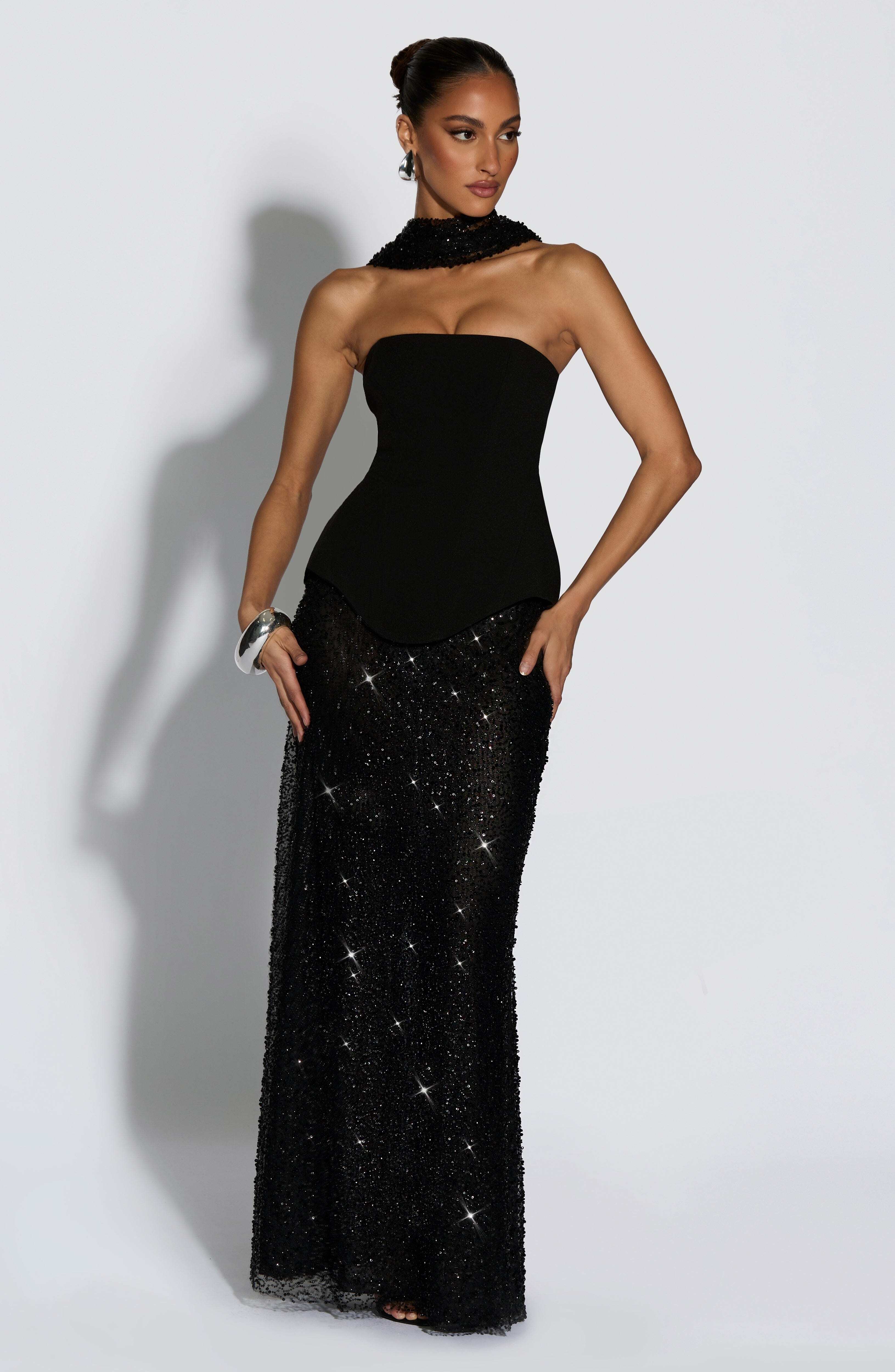 Allaire Maxi Skirt - Black - Image 5