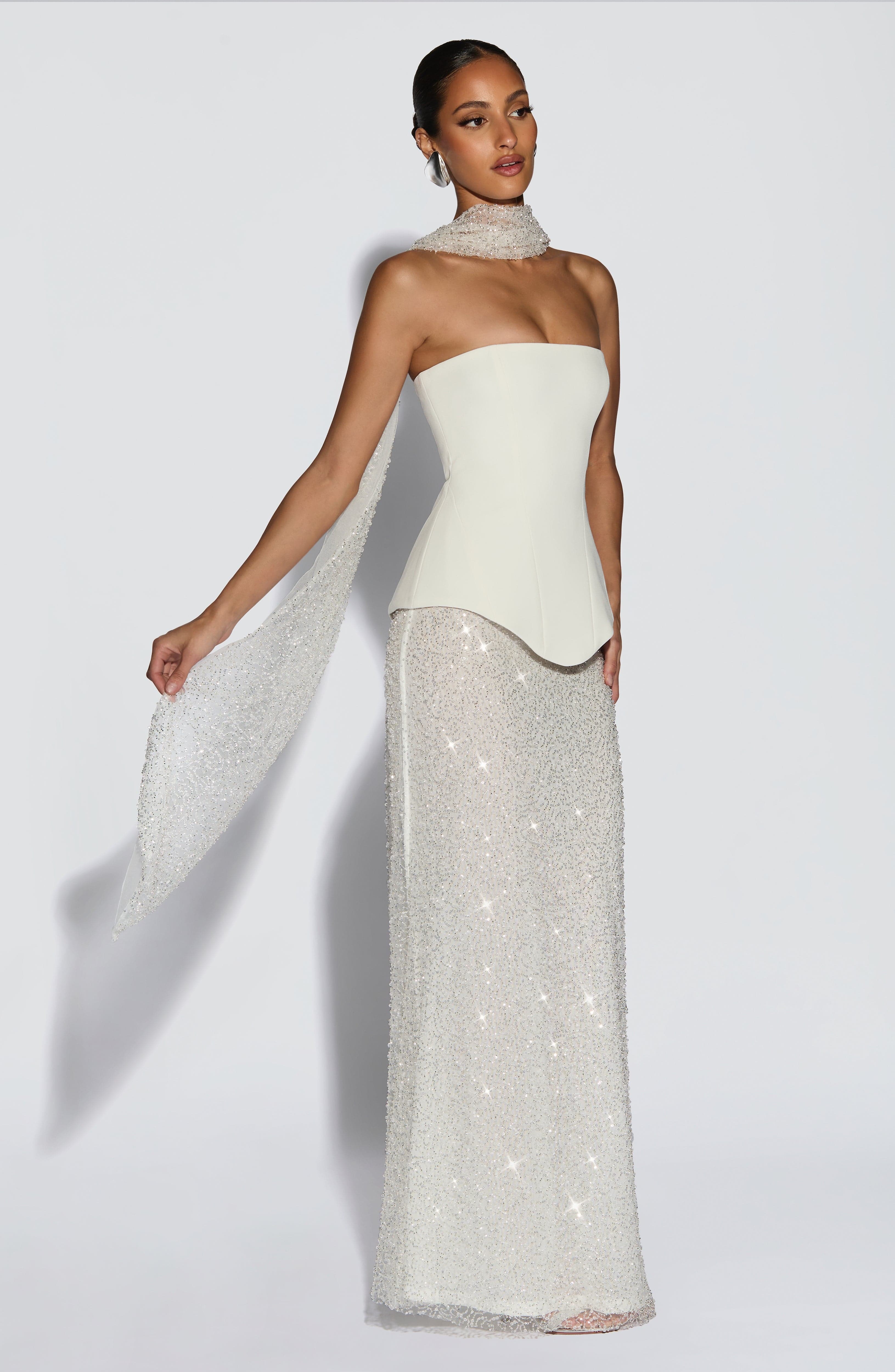 Allaire Maxi Skirt - Ivory - Image 4