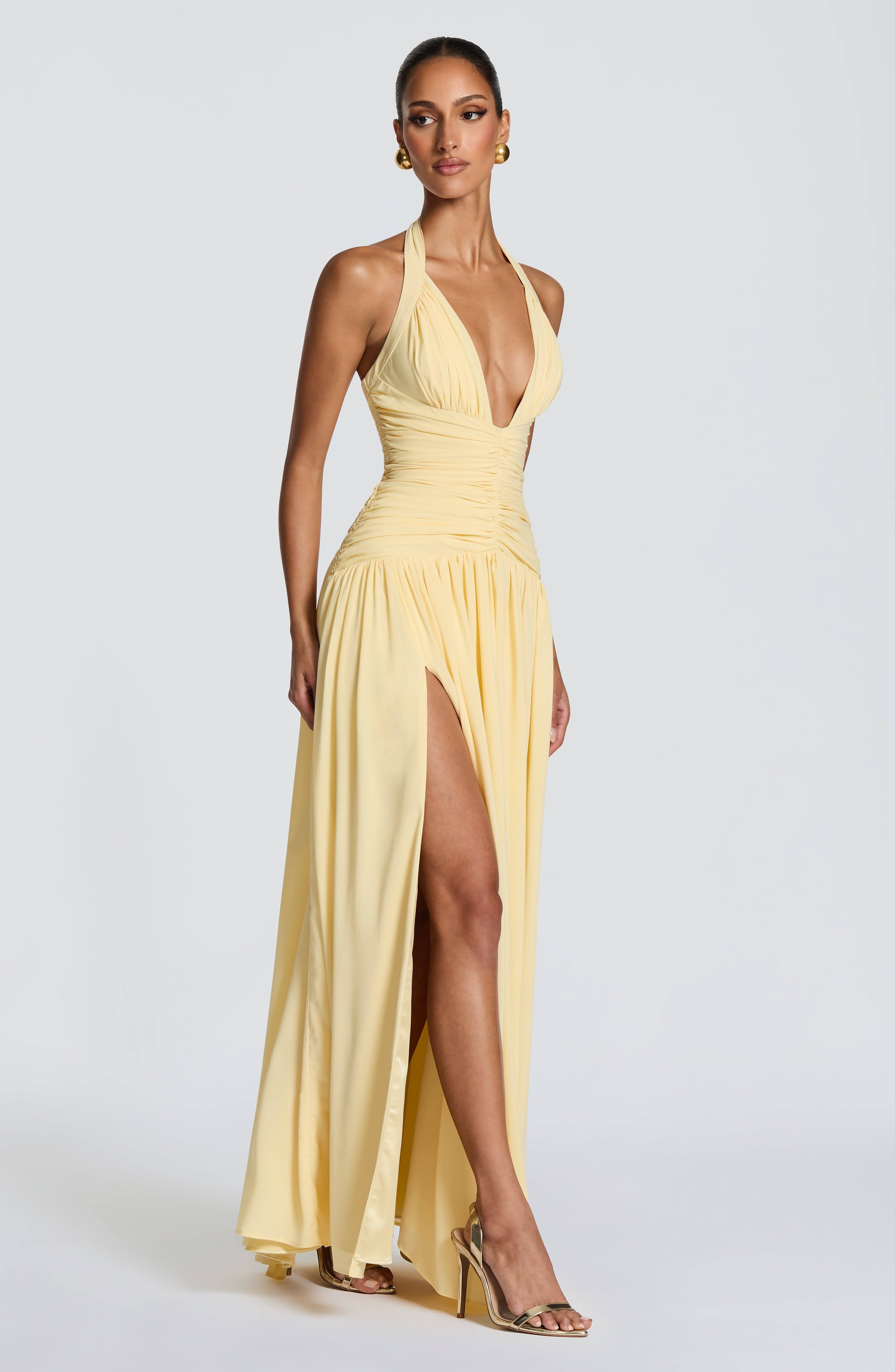 Amaris Maxi Dress - Lemon - Image 2