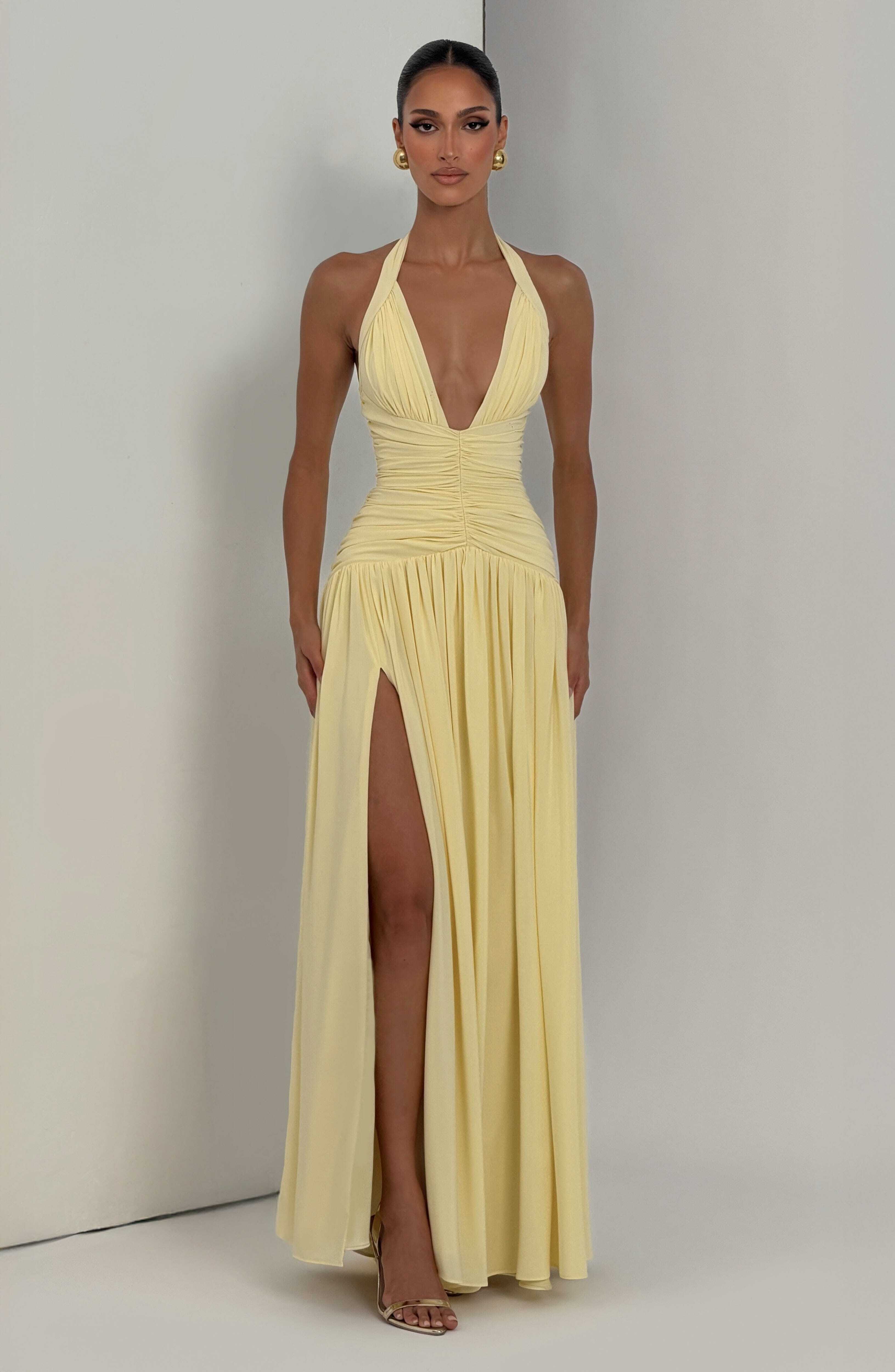 Amaris Maxi Dress - Lemon - Image 6