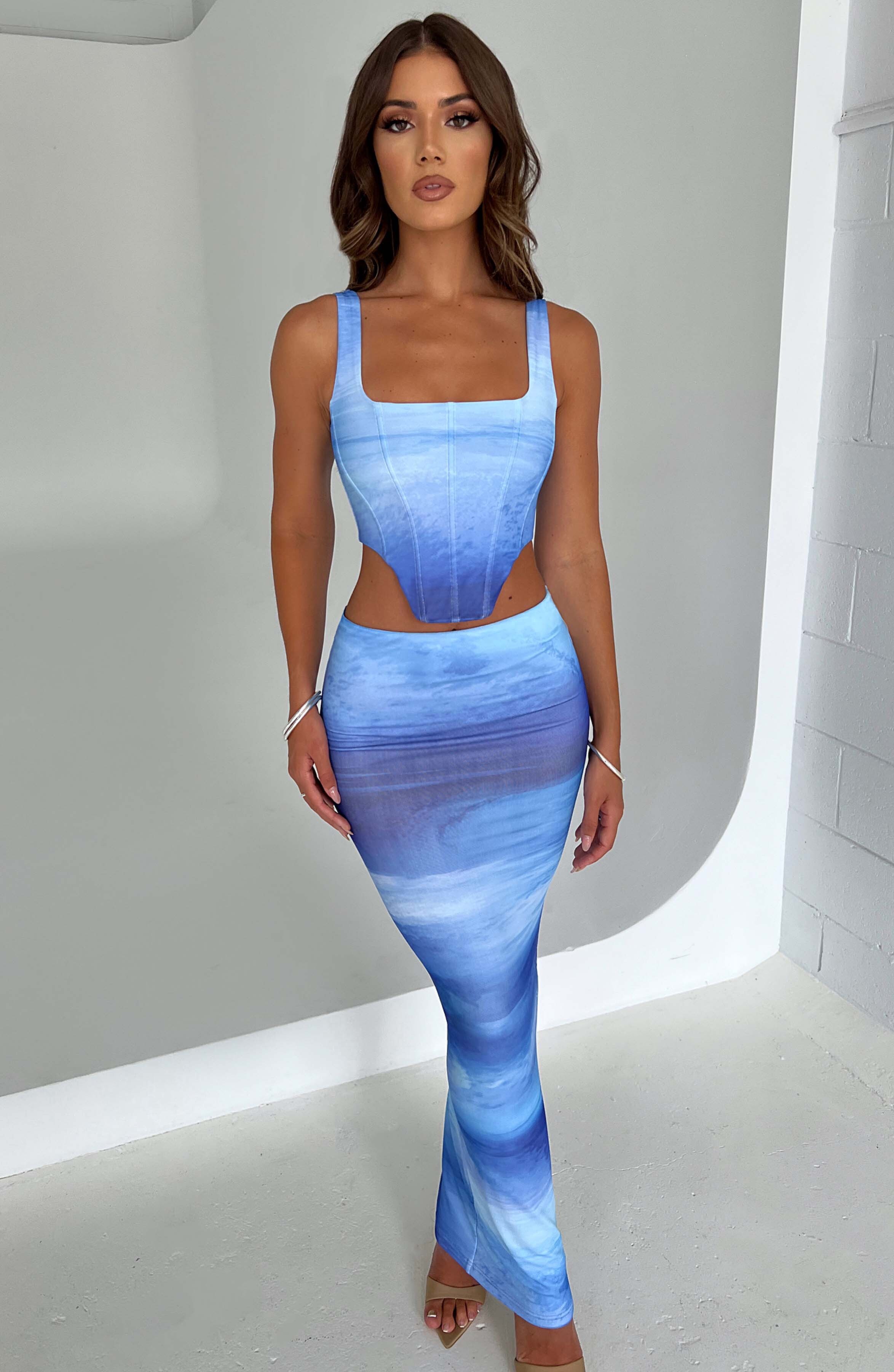 Amber Corset - Blue Haze Print - Image 6