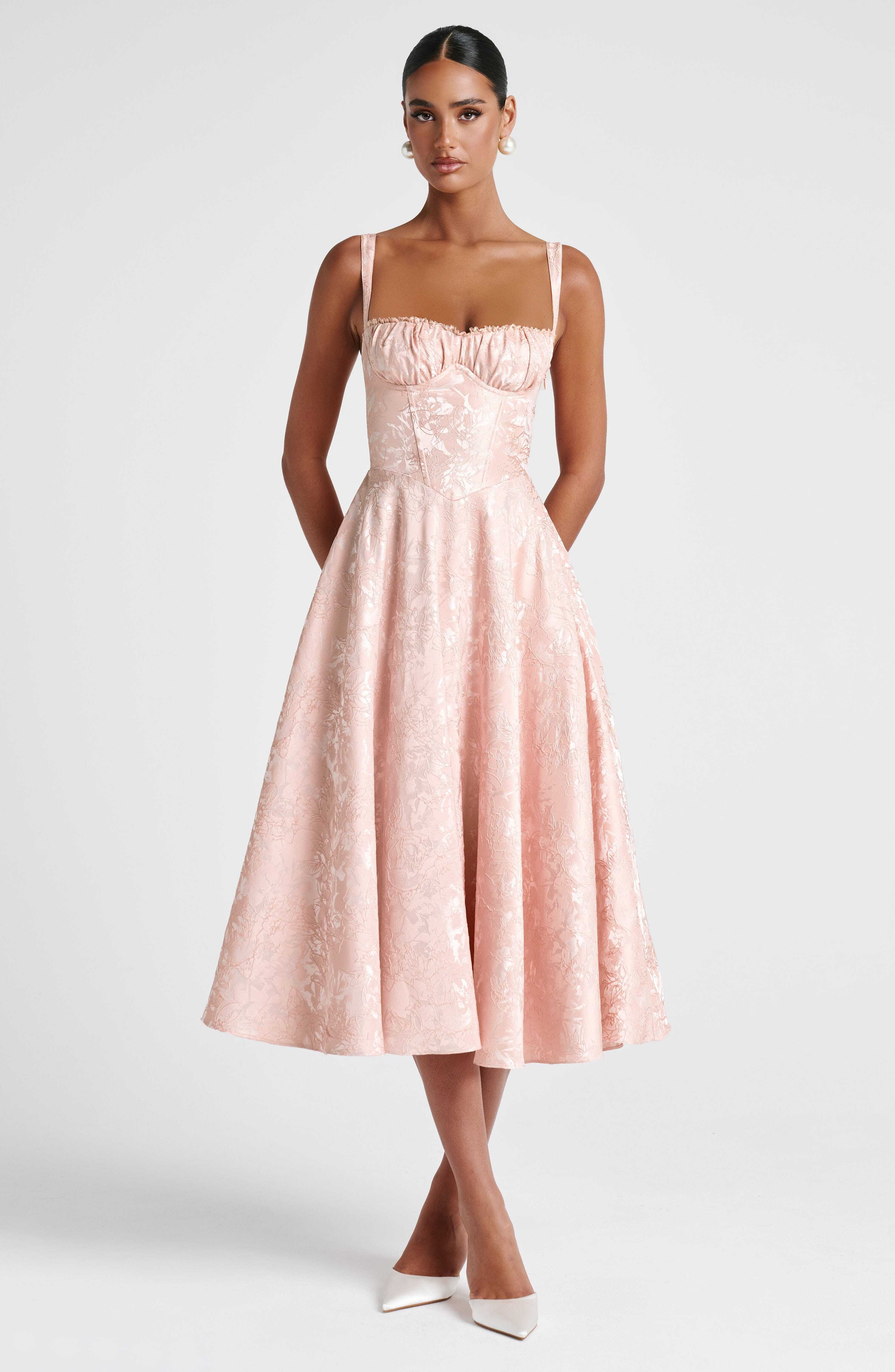 Amity Midi Dress - Soft Peach - Image 6