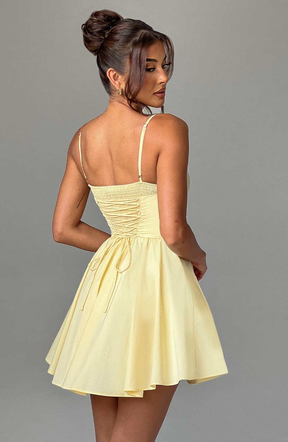 Analeigh Mini Dress - Lemon - Image 3