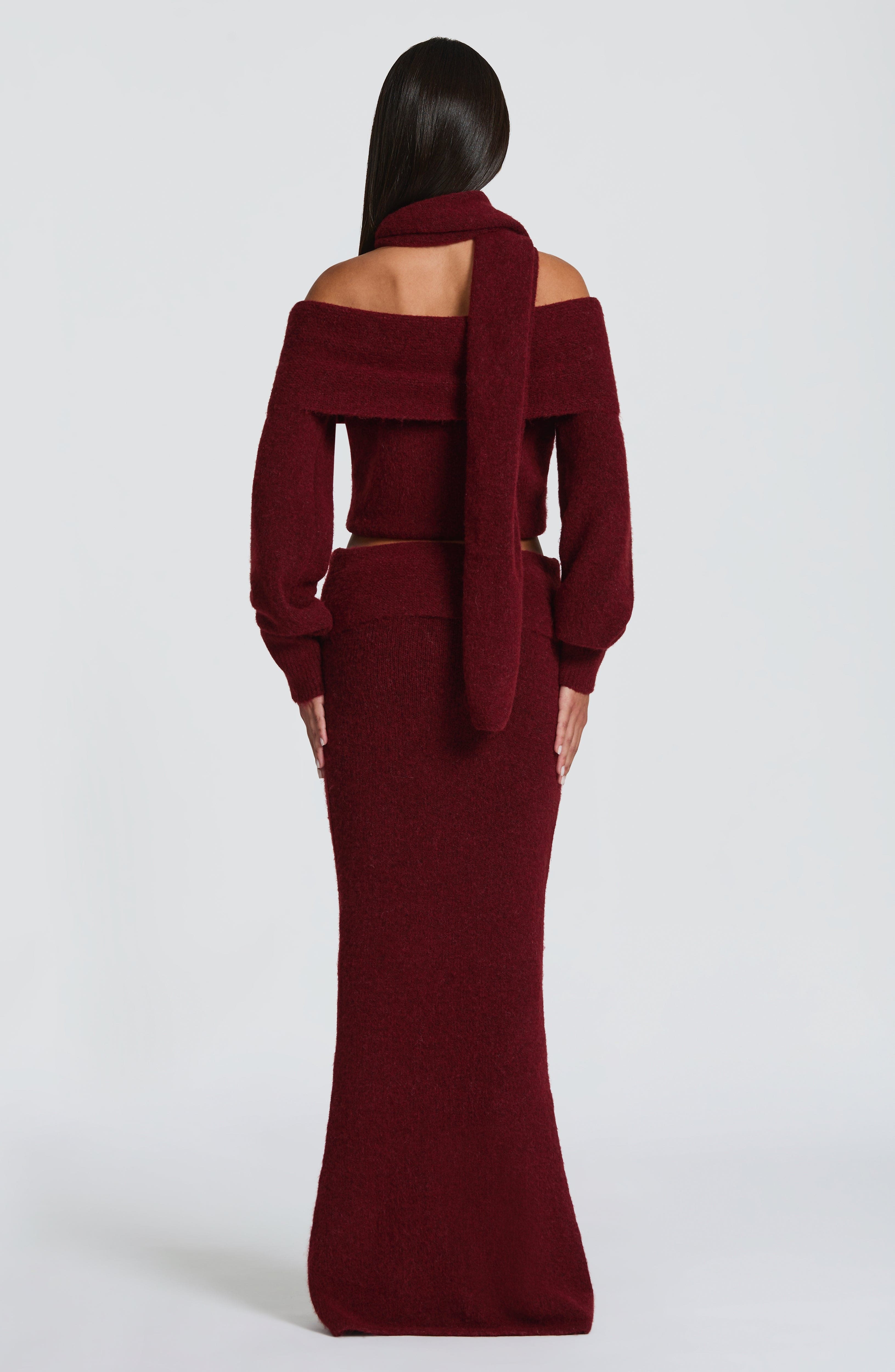 Andie Maxi Skirt - Burgundy - Image 3