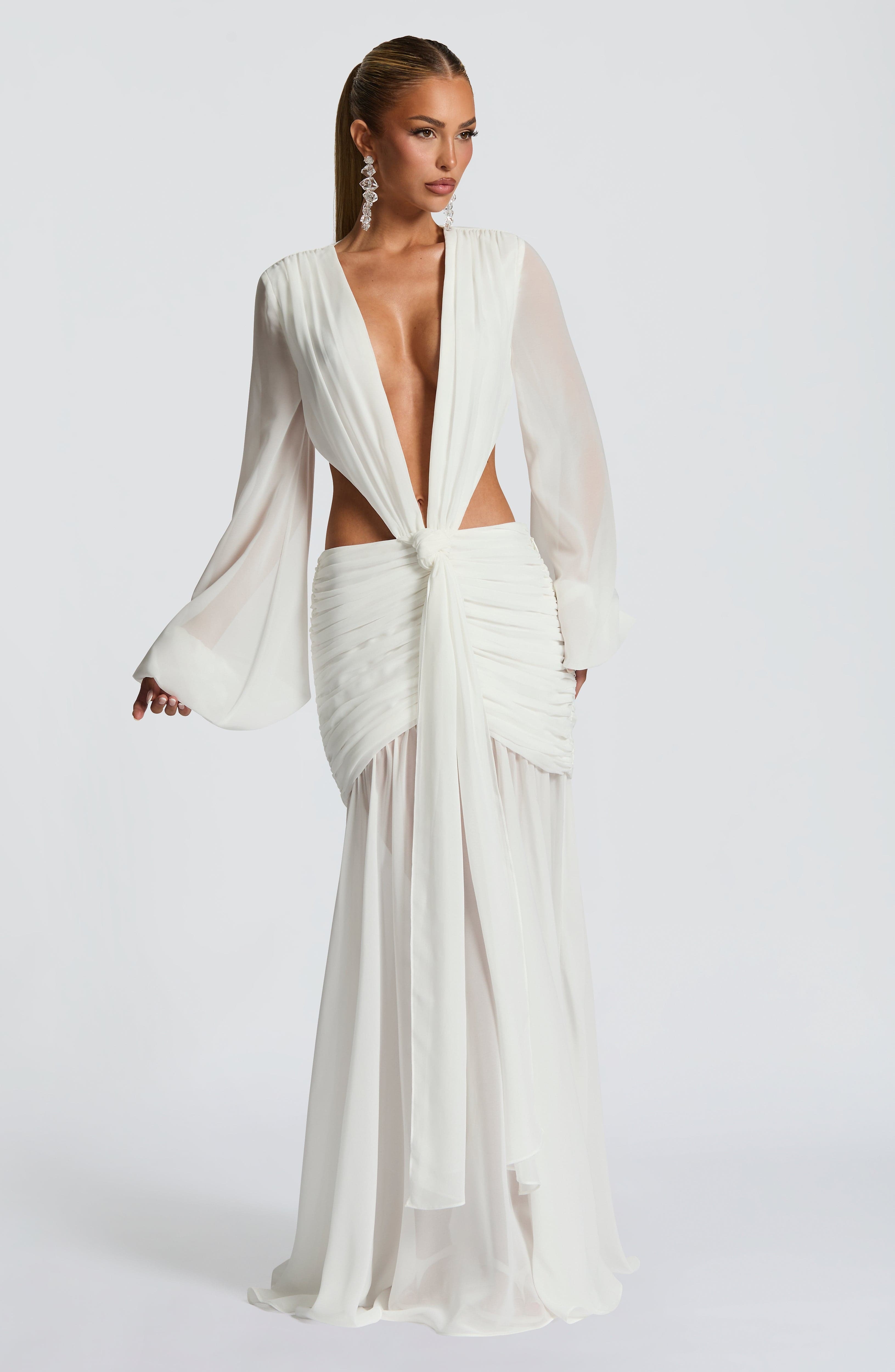 Andrina Maxi Dress - Ivory - Image 7