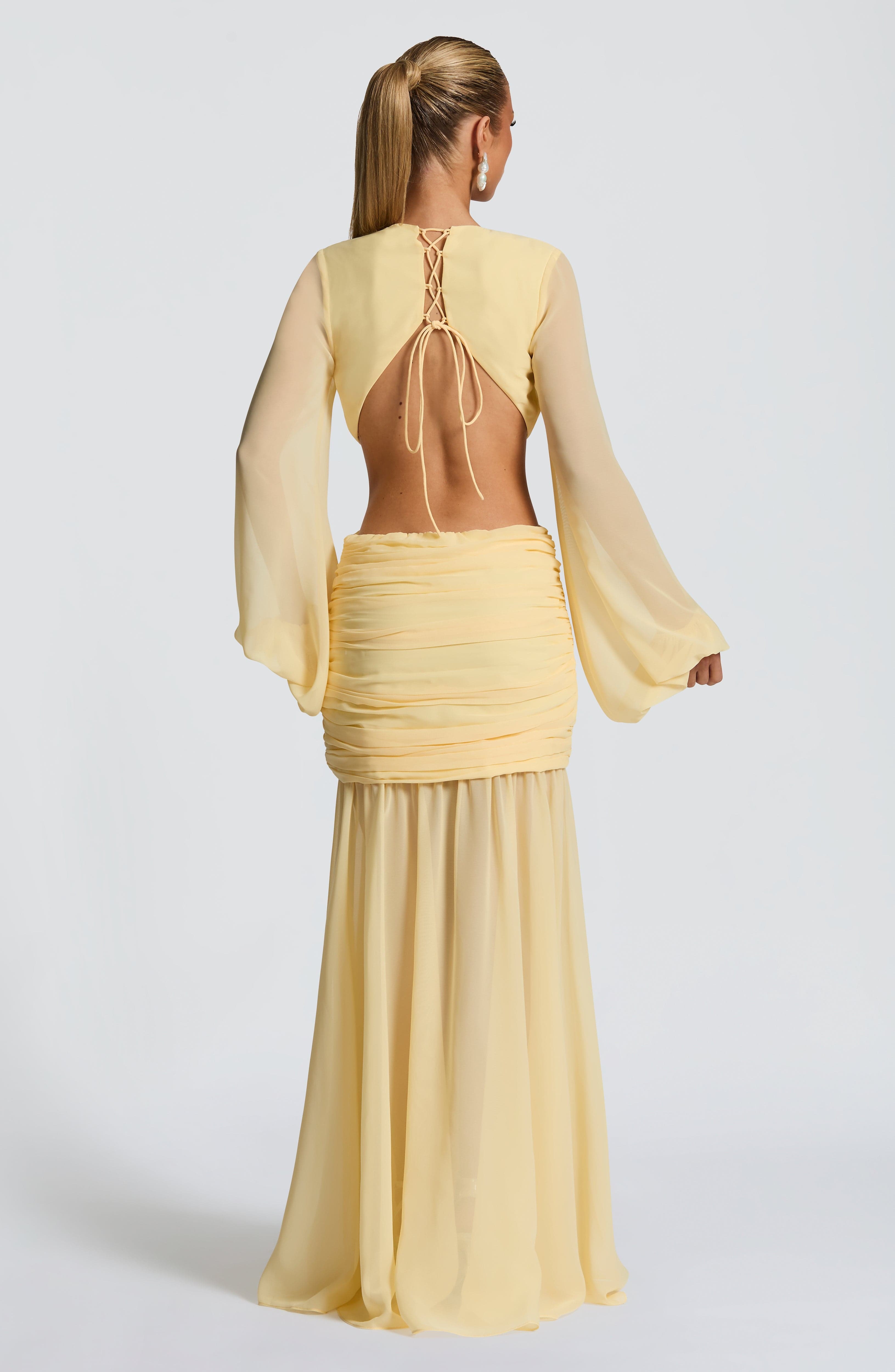 Andrina Maxi Dress - Lemon - Image 3