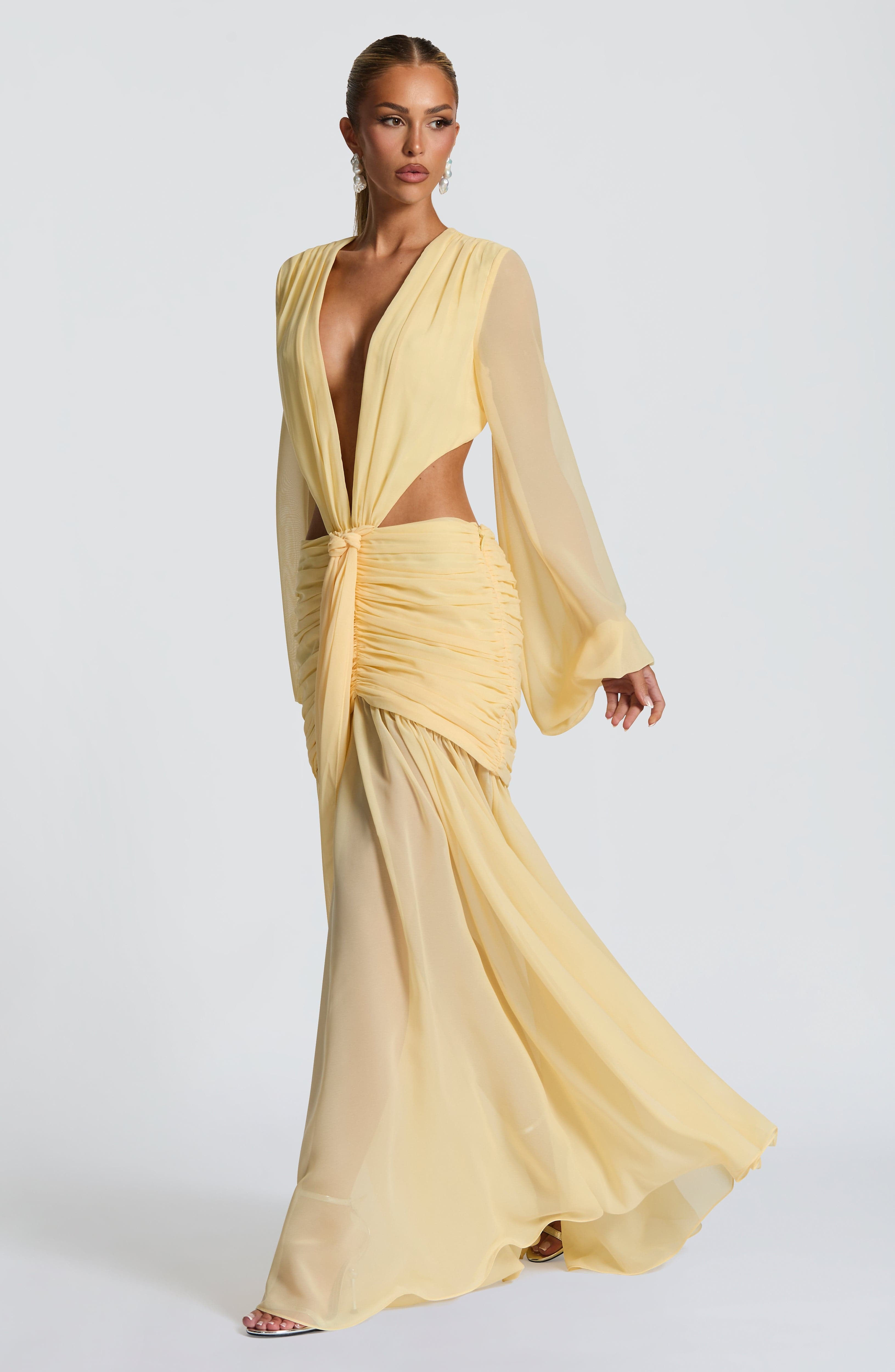 Andrina Maxi Dress - Lemon - Image 4