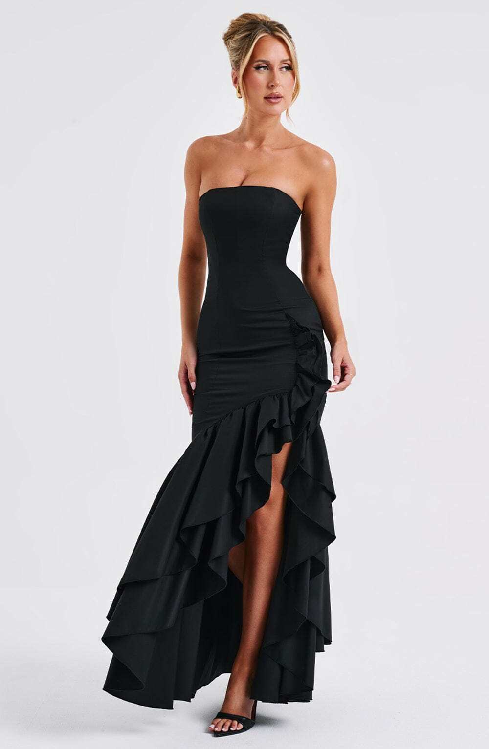 Angelina Maxi Dress - Black - Image 4