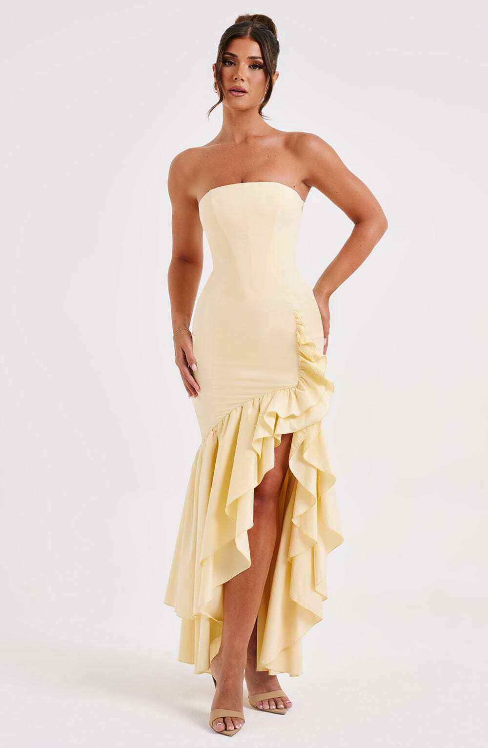 Angelina Maxi Dress - Lemon - Image 7
