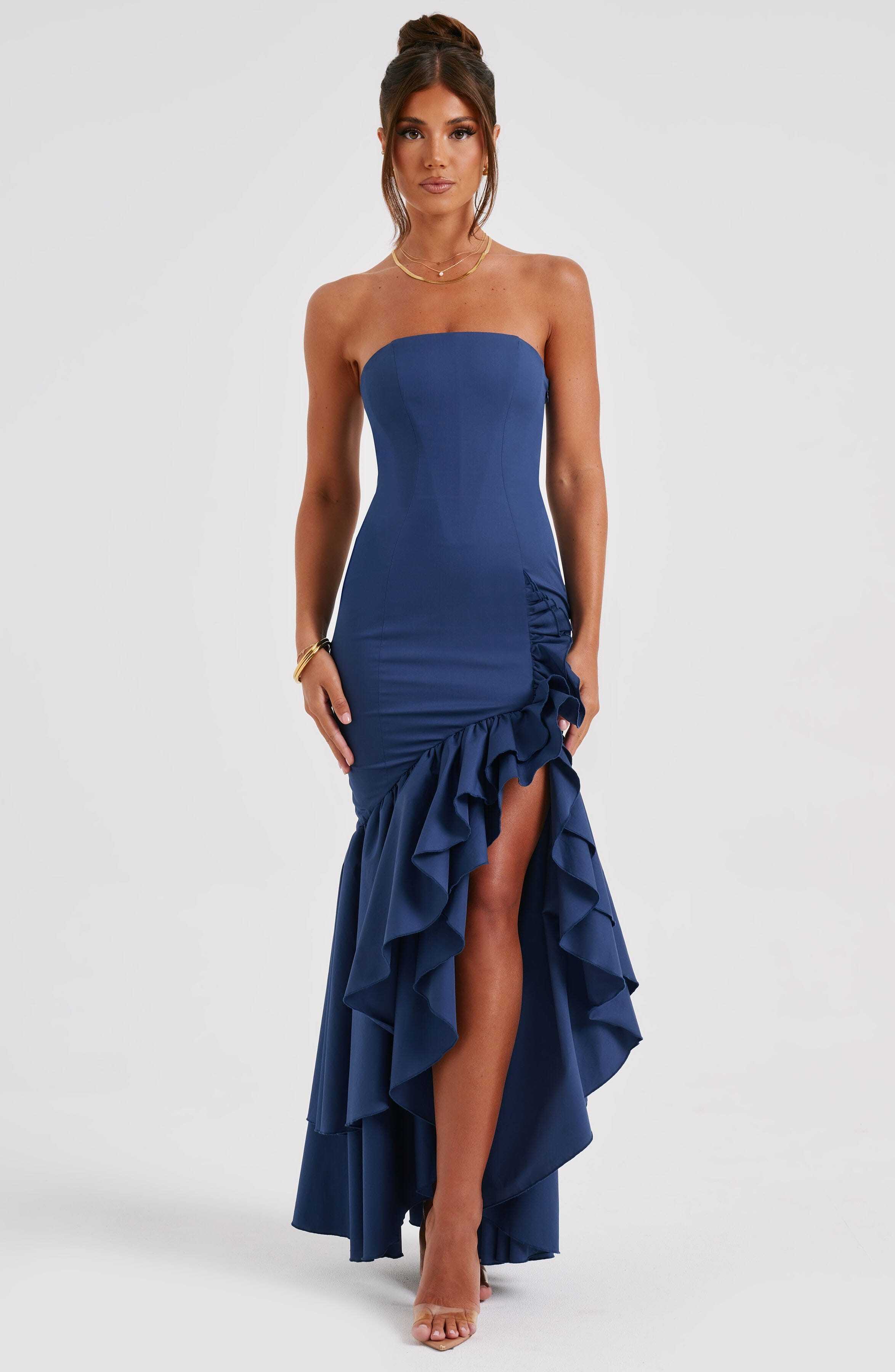 Angelina Maxi Dress - Navy - Image 5