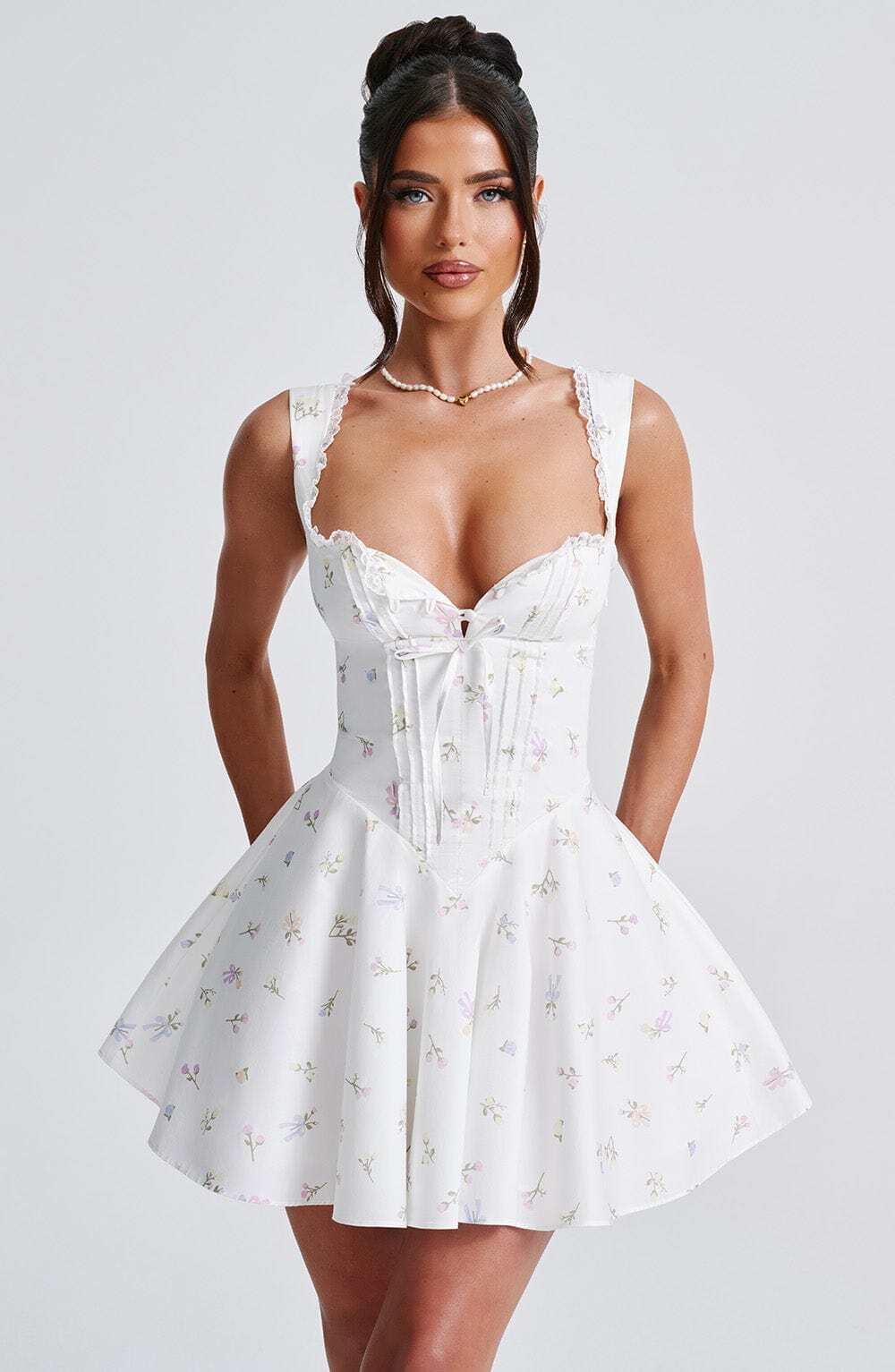 Antonella Mini Dress - Multi Floral Print - Image 8