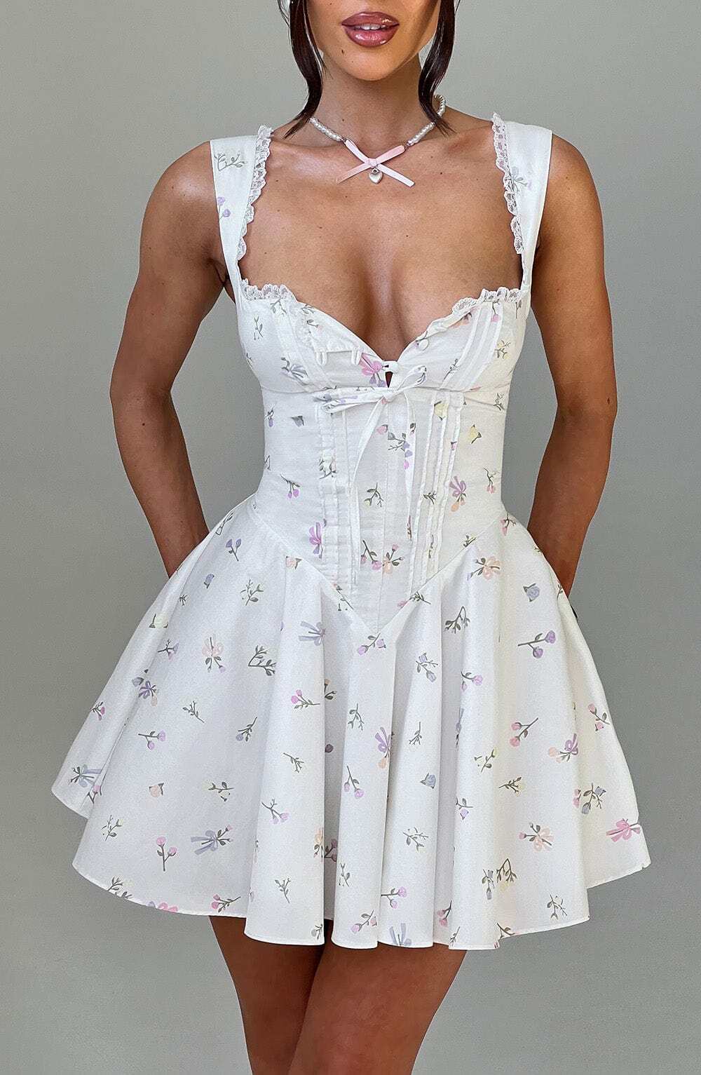 Antonella Mini Dress - Multi Floral Print - Image 3