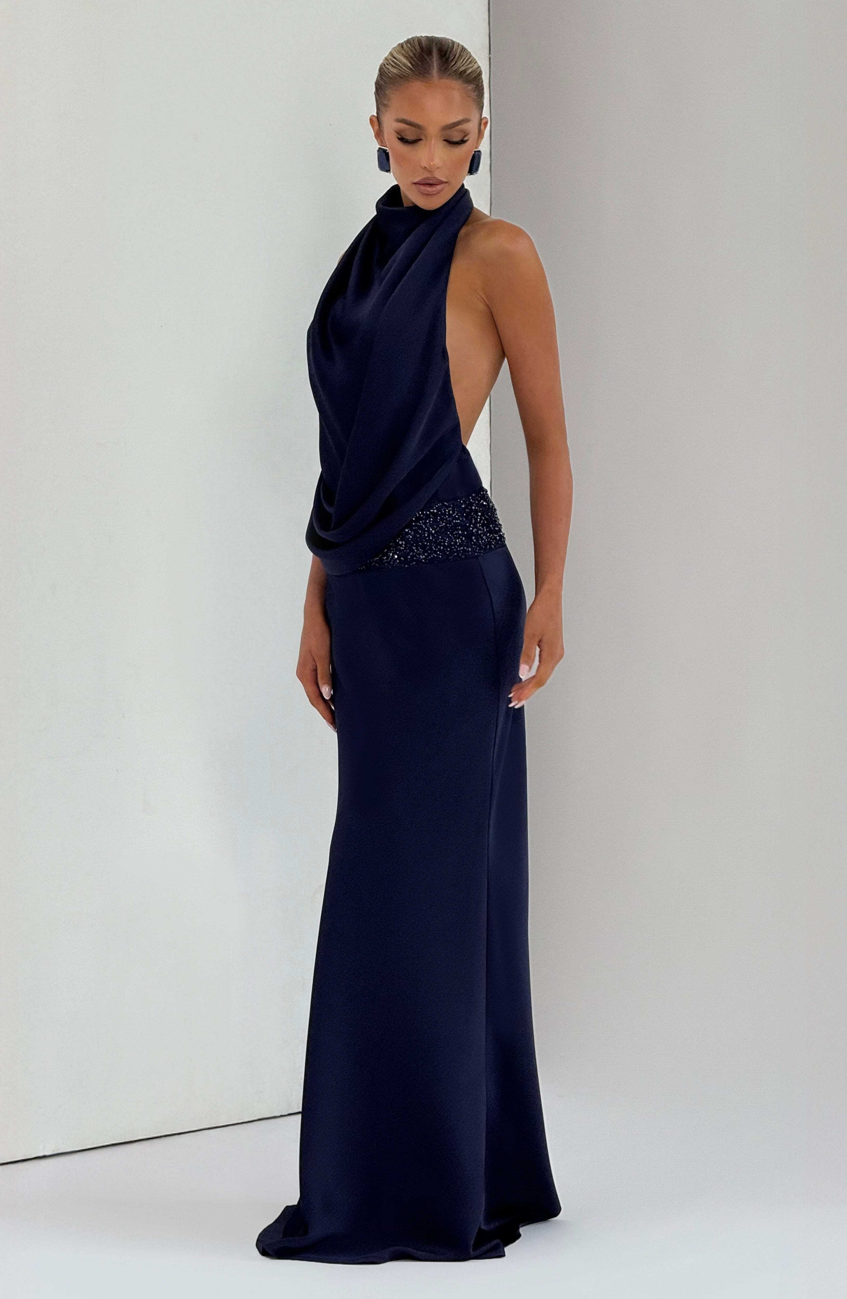 Armelle Maxi Dress - Navy - Image 6