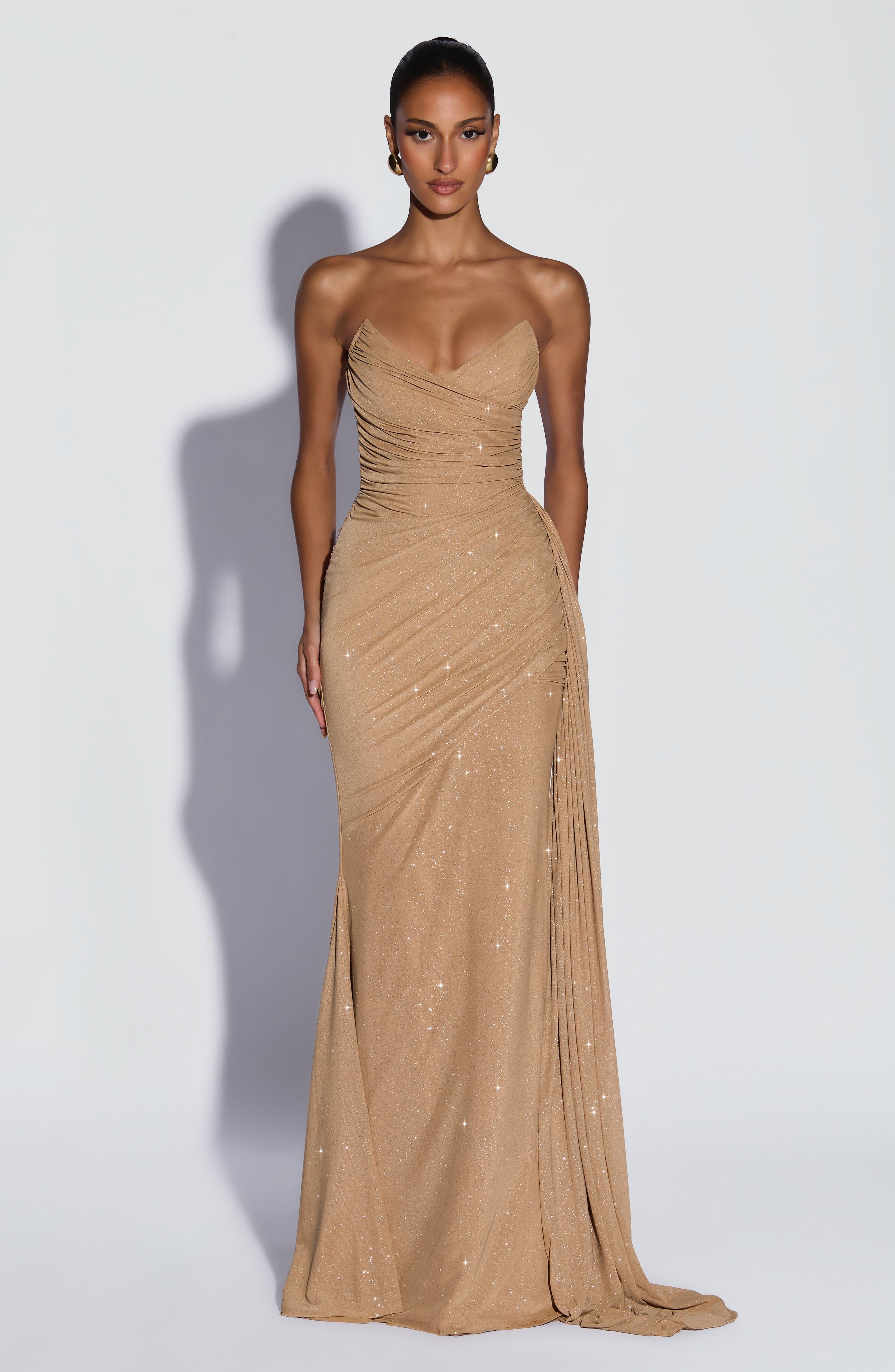 Ashika Maxi Dress - Gold Sparkle - Image 3