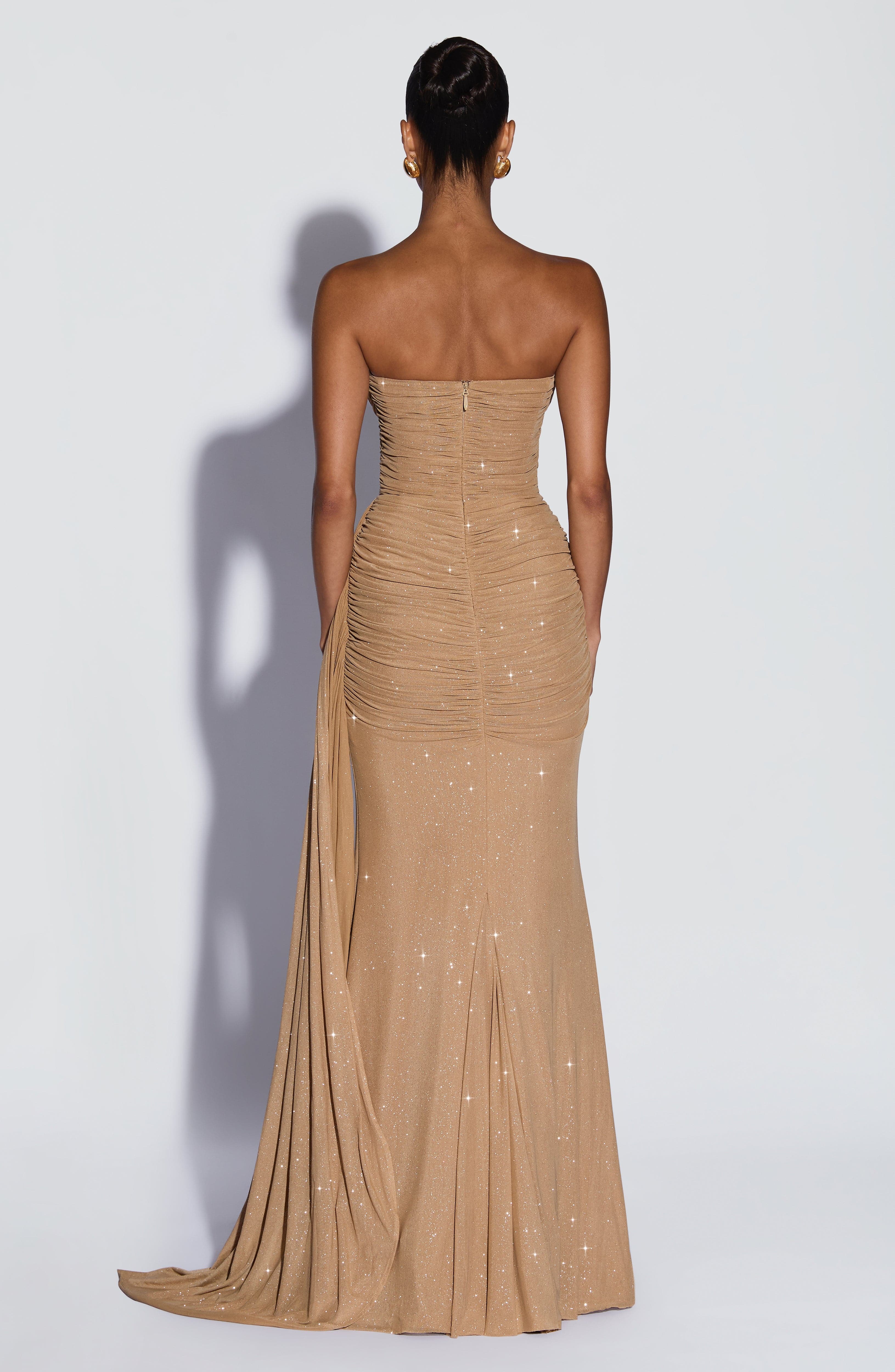 Ashika Maxi Dress - Gold Sparkle - Image 2