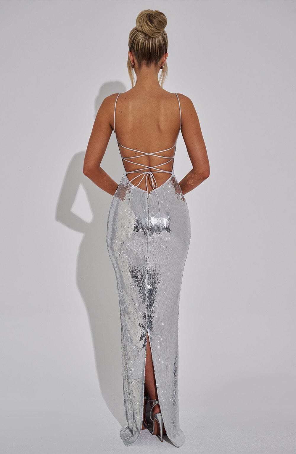Atari Maxi Dress - Silver - Image 10