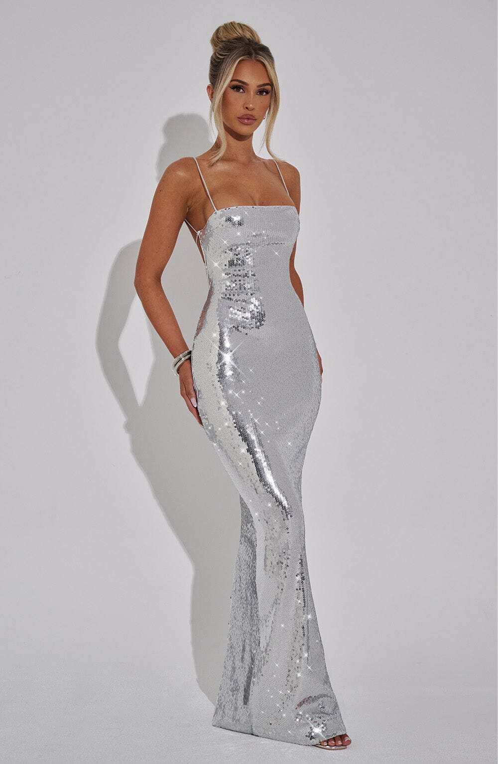 Atari Maxi Dress - Silver - Image 11