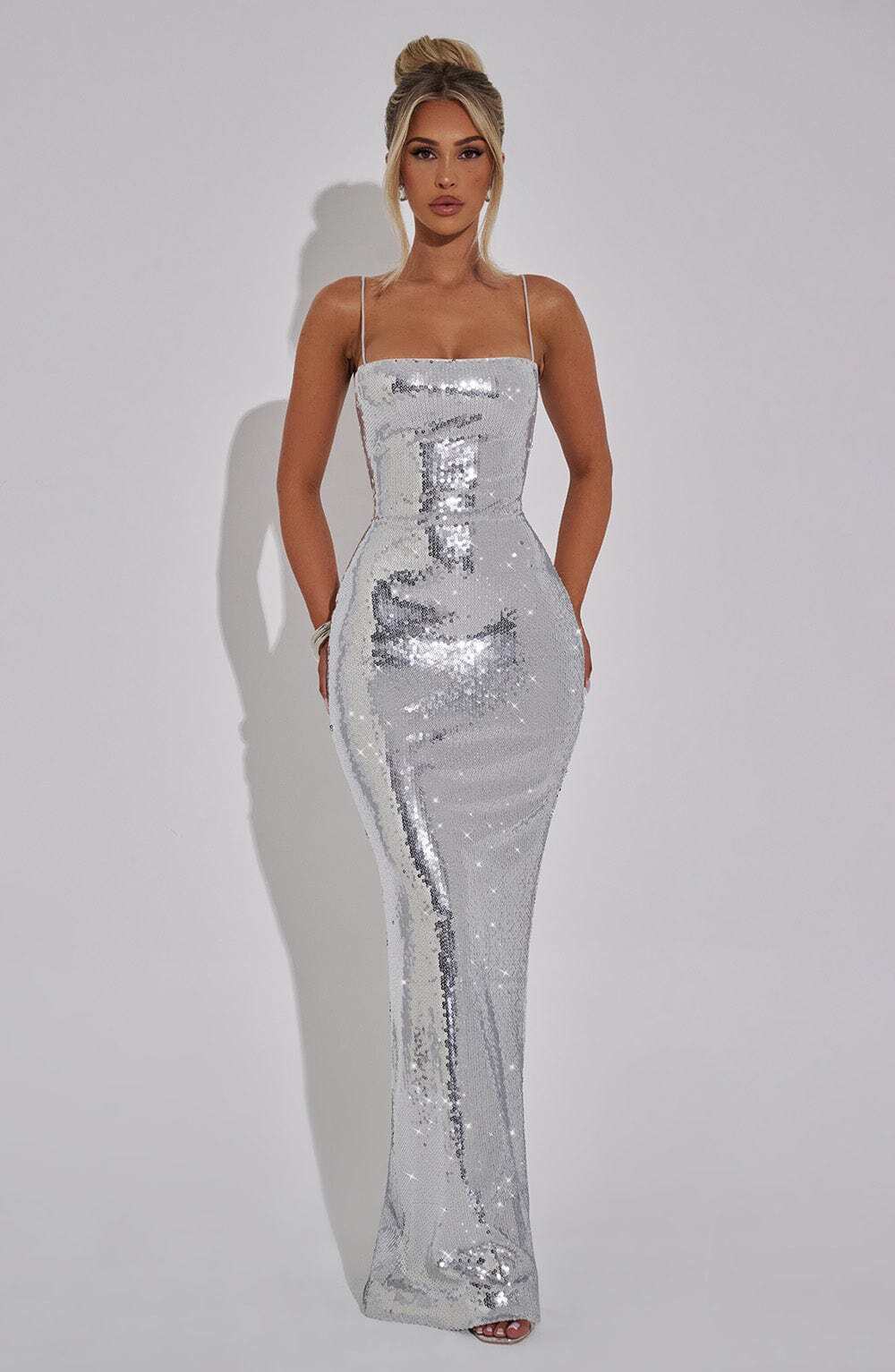 Atari Maxi Dress - Silver - Image 12