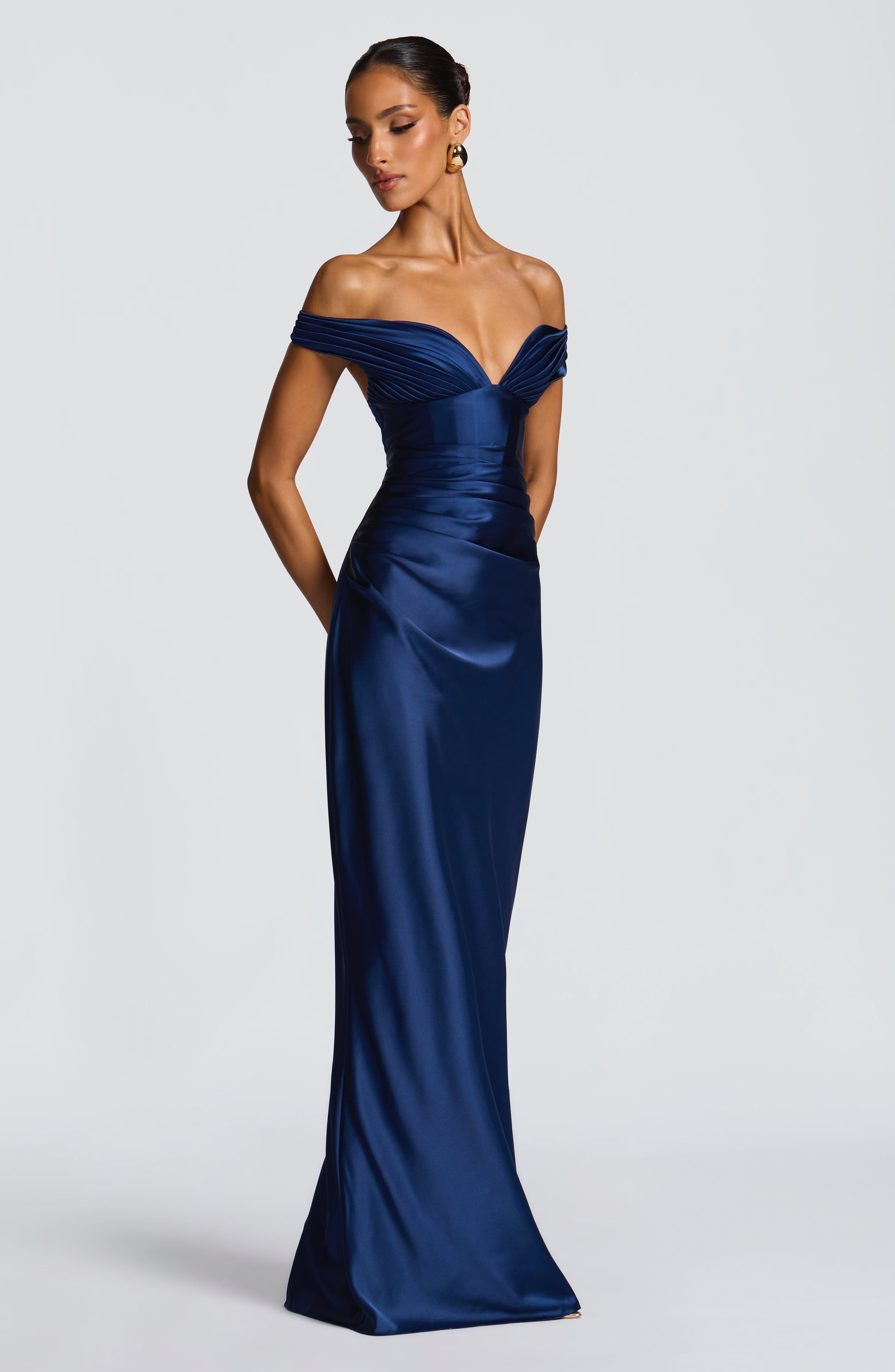 Aurelia Maxi Dress - Navy - Image 5
