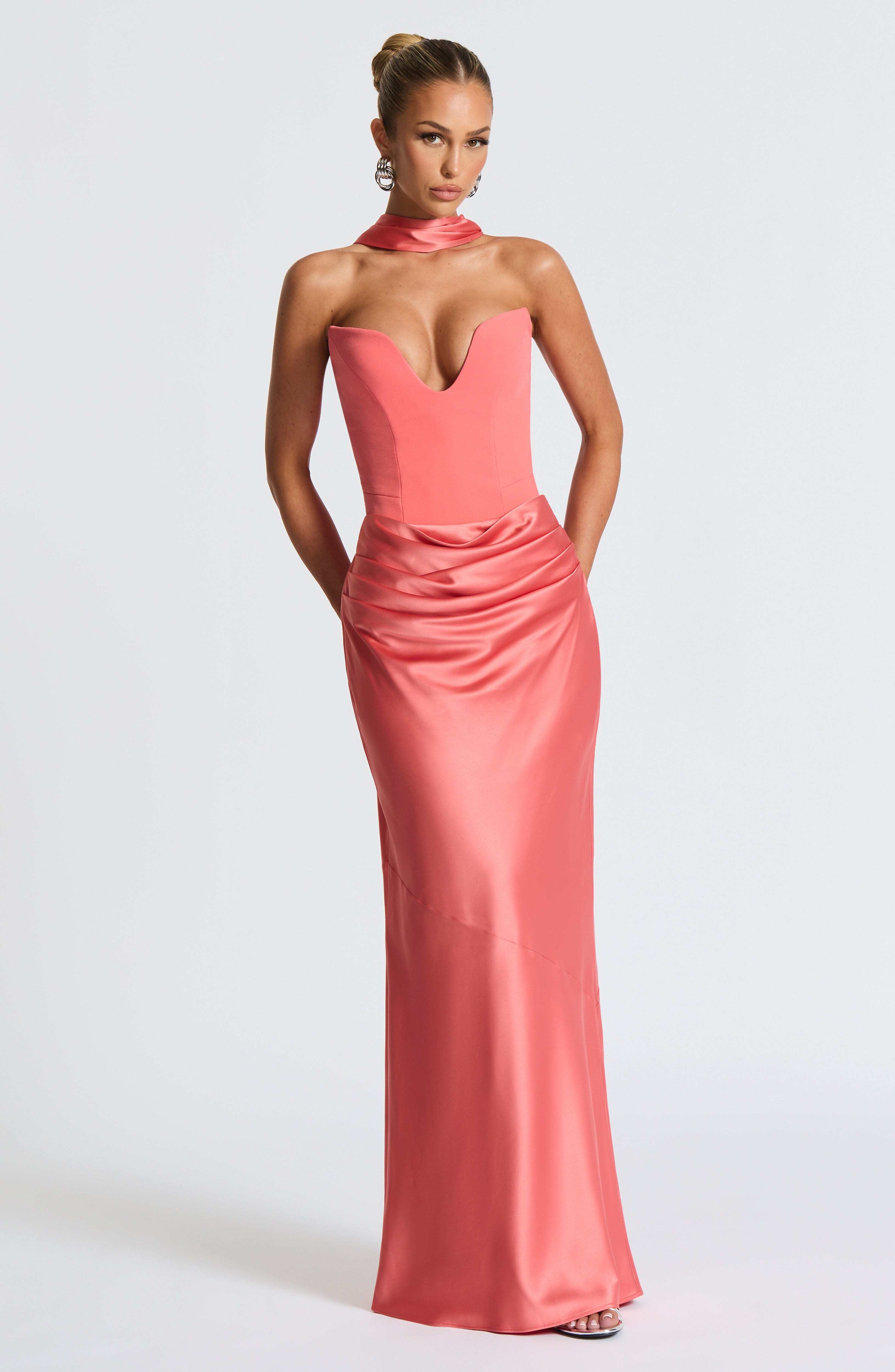 Bernadette Maxi Skirt - Coral Pink - Image 7