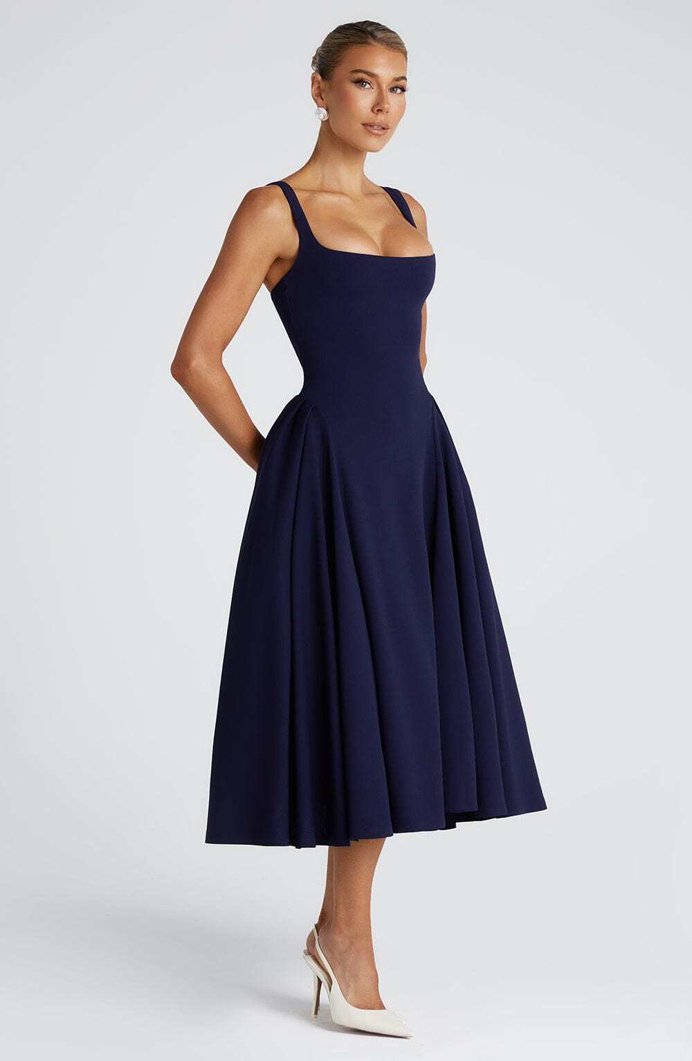 Betty Midi Dress - Navy - Image 11
