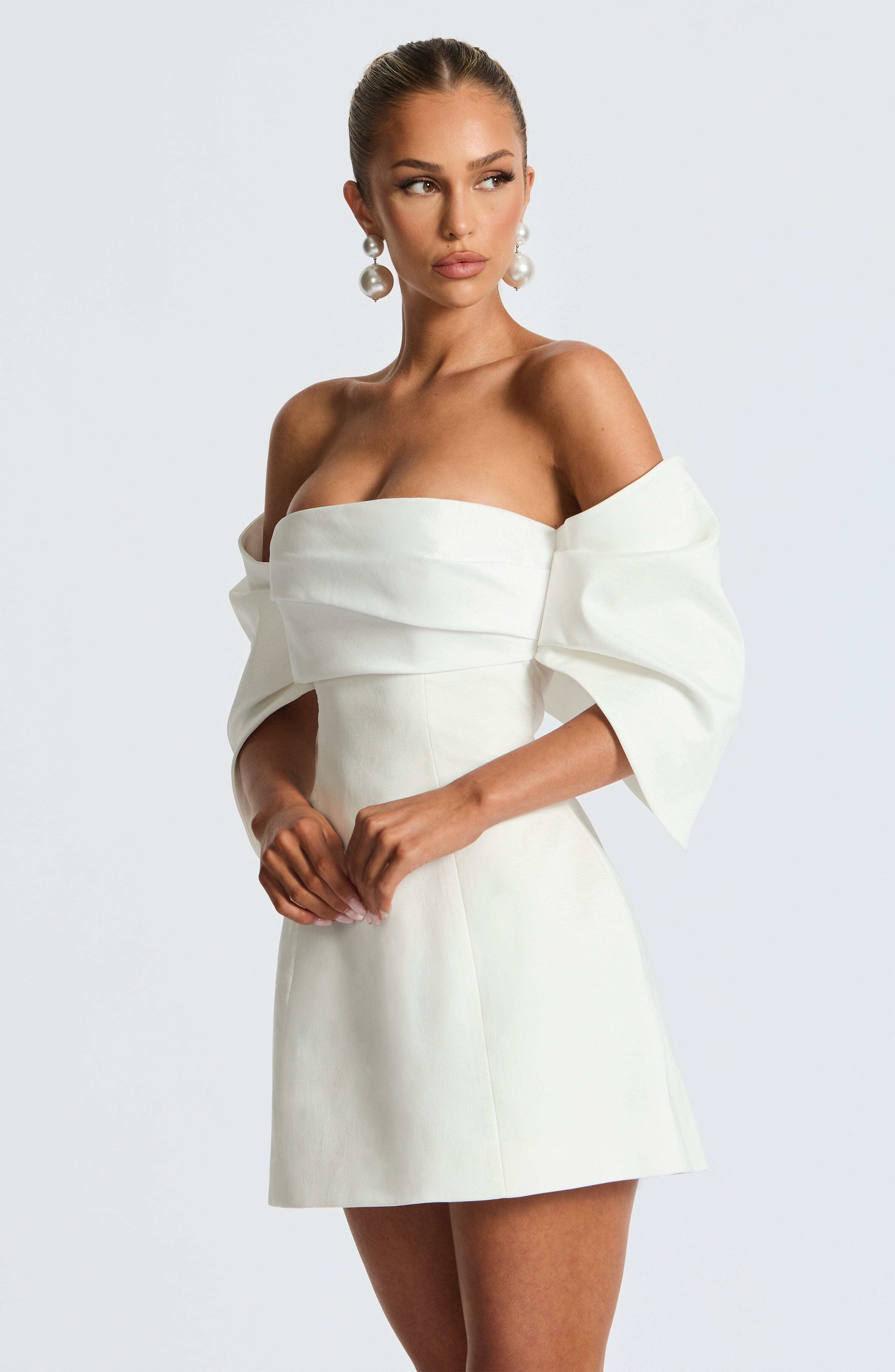 Briella Mini Dress - Ivory - Image 8