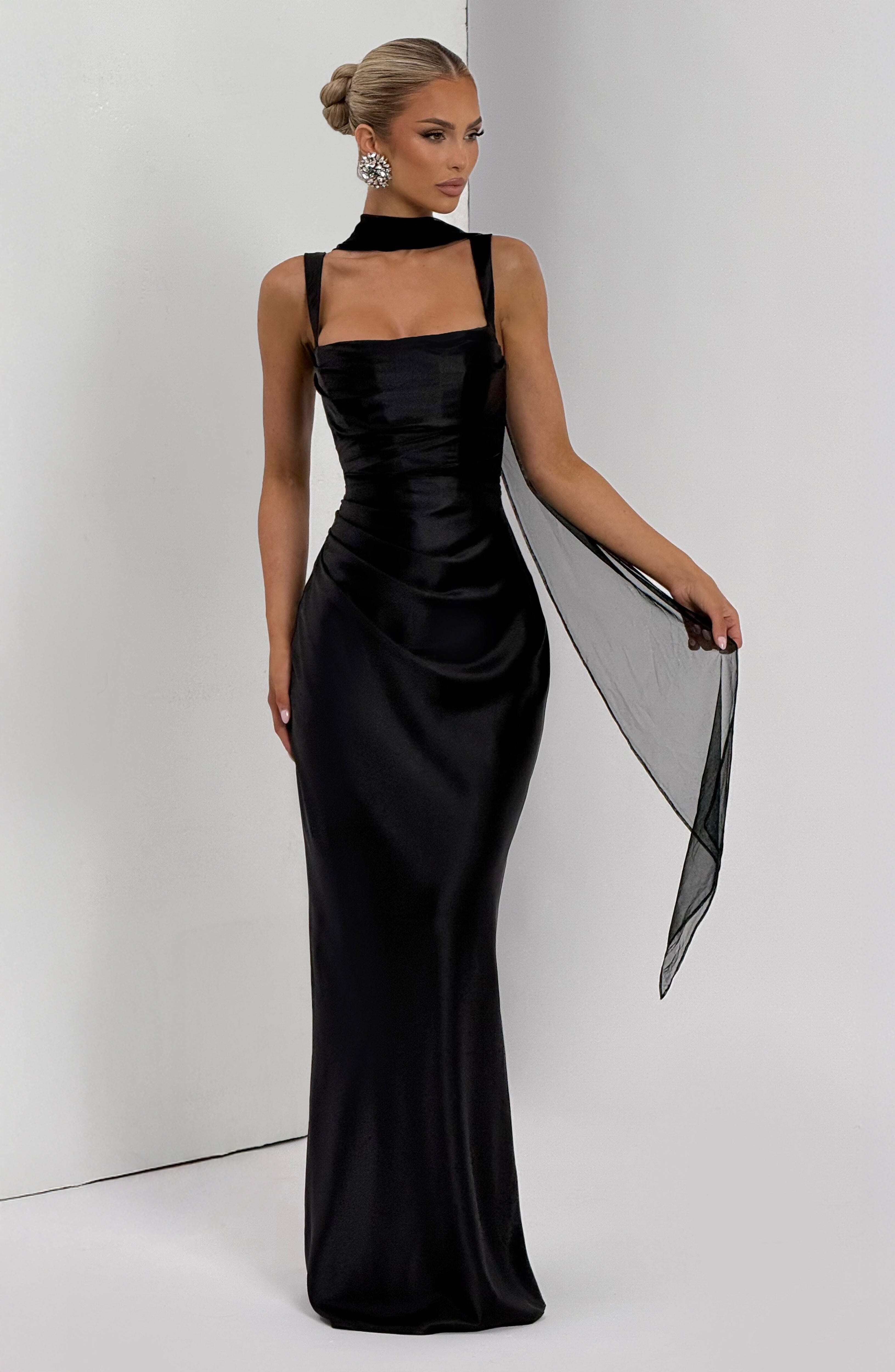 Calanthe Maxi Dress - Black - Image 6
