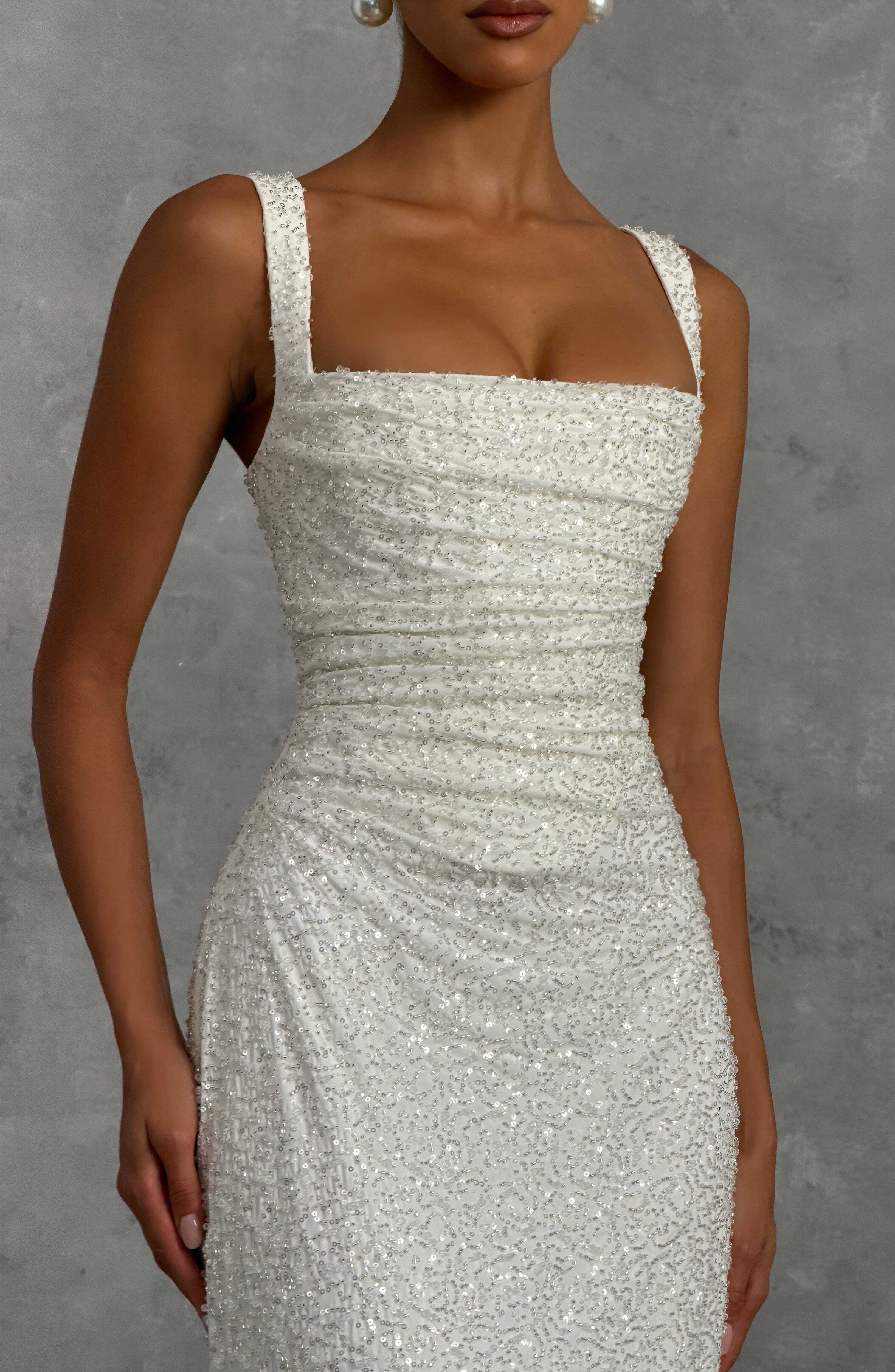 Calanthe Maxi Dress - Ivory Sparkle - Image 2
