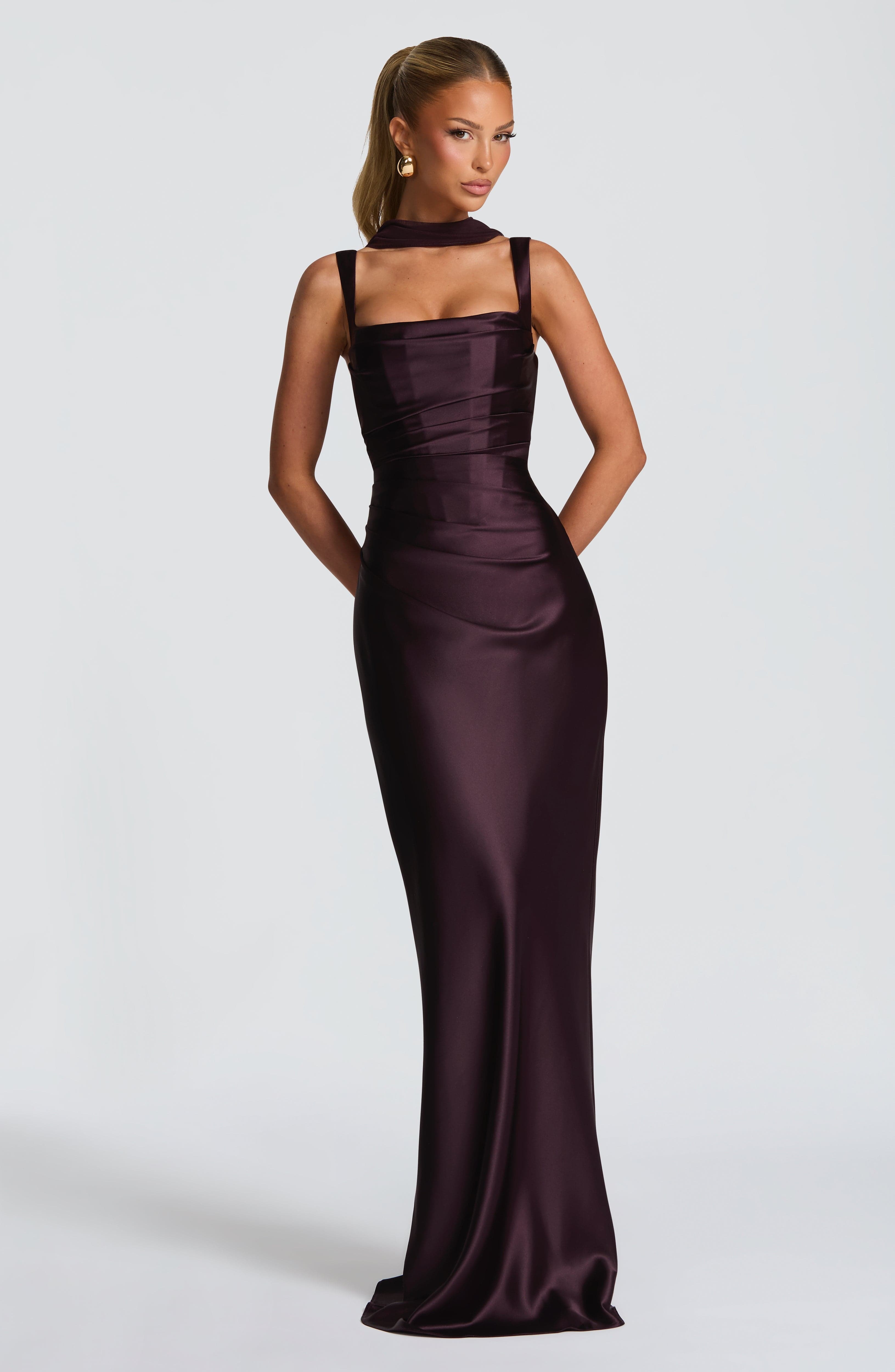 Calanthe Maxi Dress - Plum - Image 4