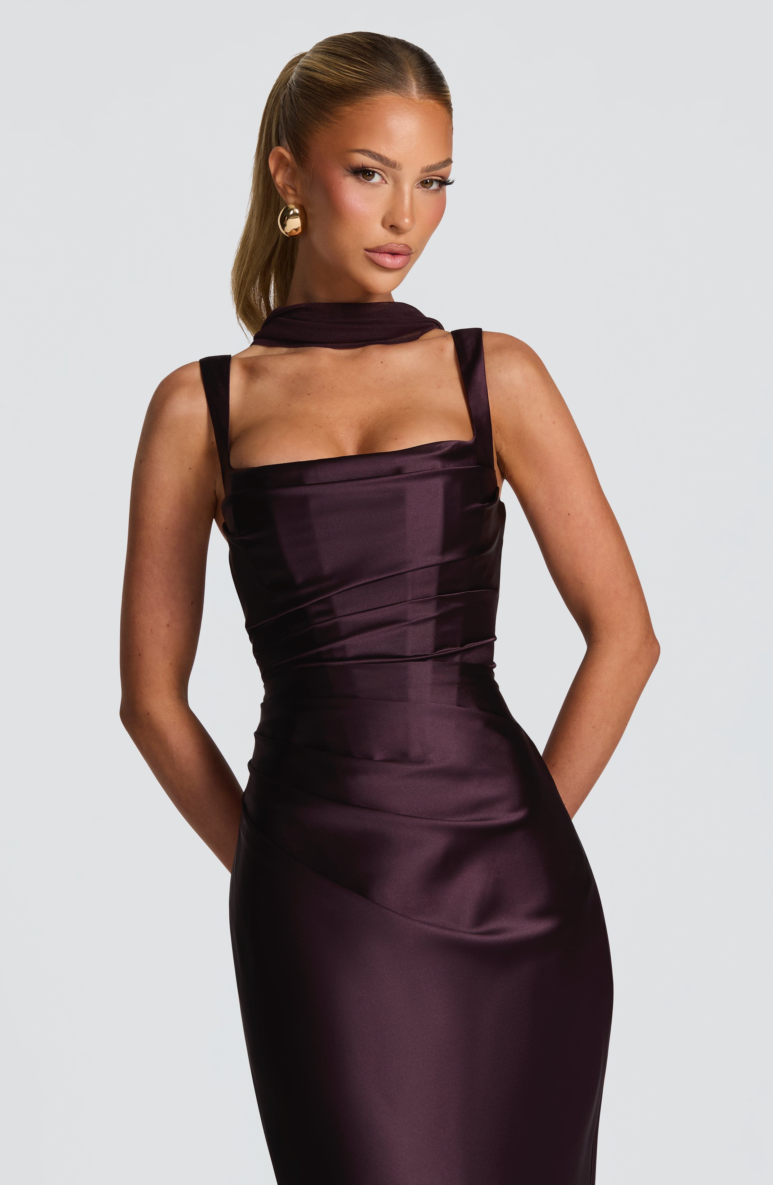 Calanthe Maxi Dress - Plum - Image 5