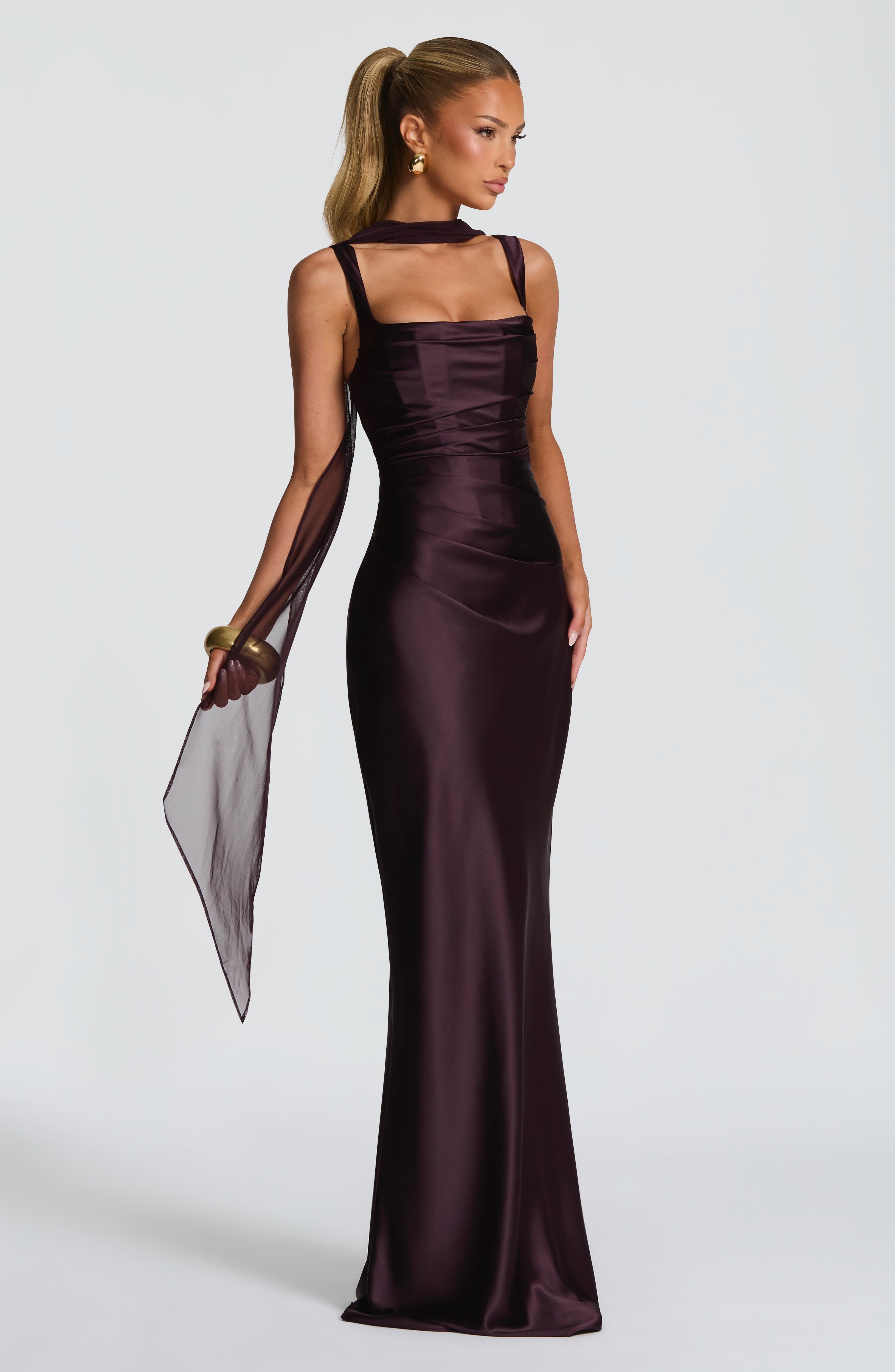 Calanthe Maxi Dress - Plum - Image 3