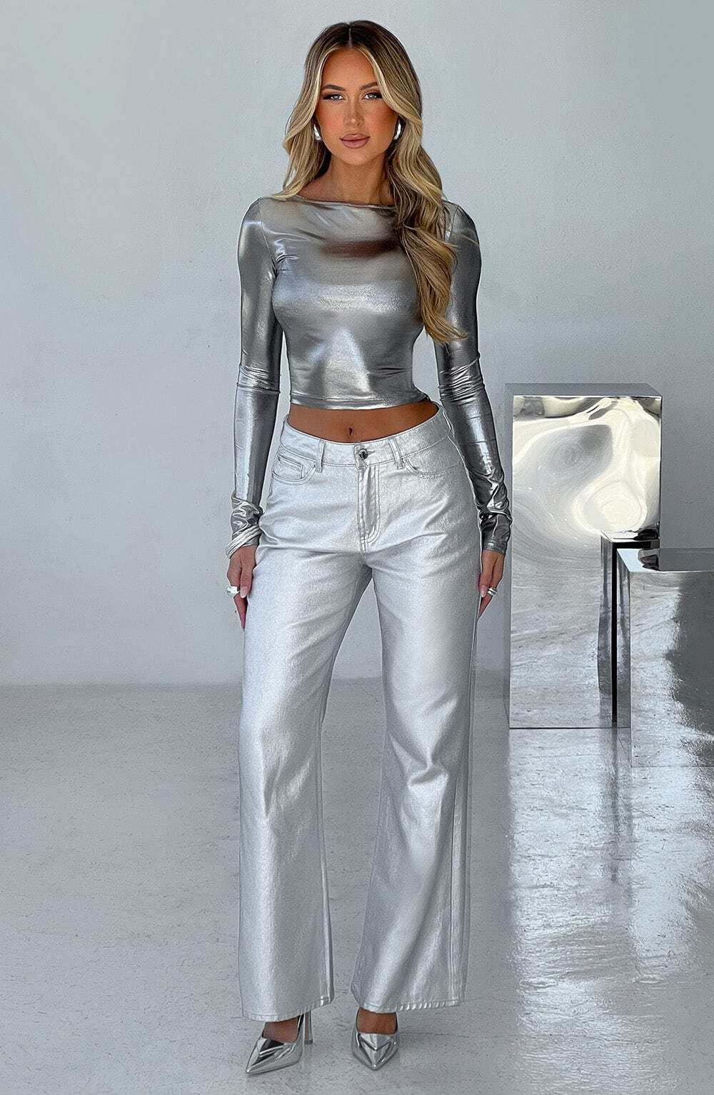 Cassidy Pant - Silver - Image 5
