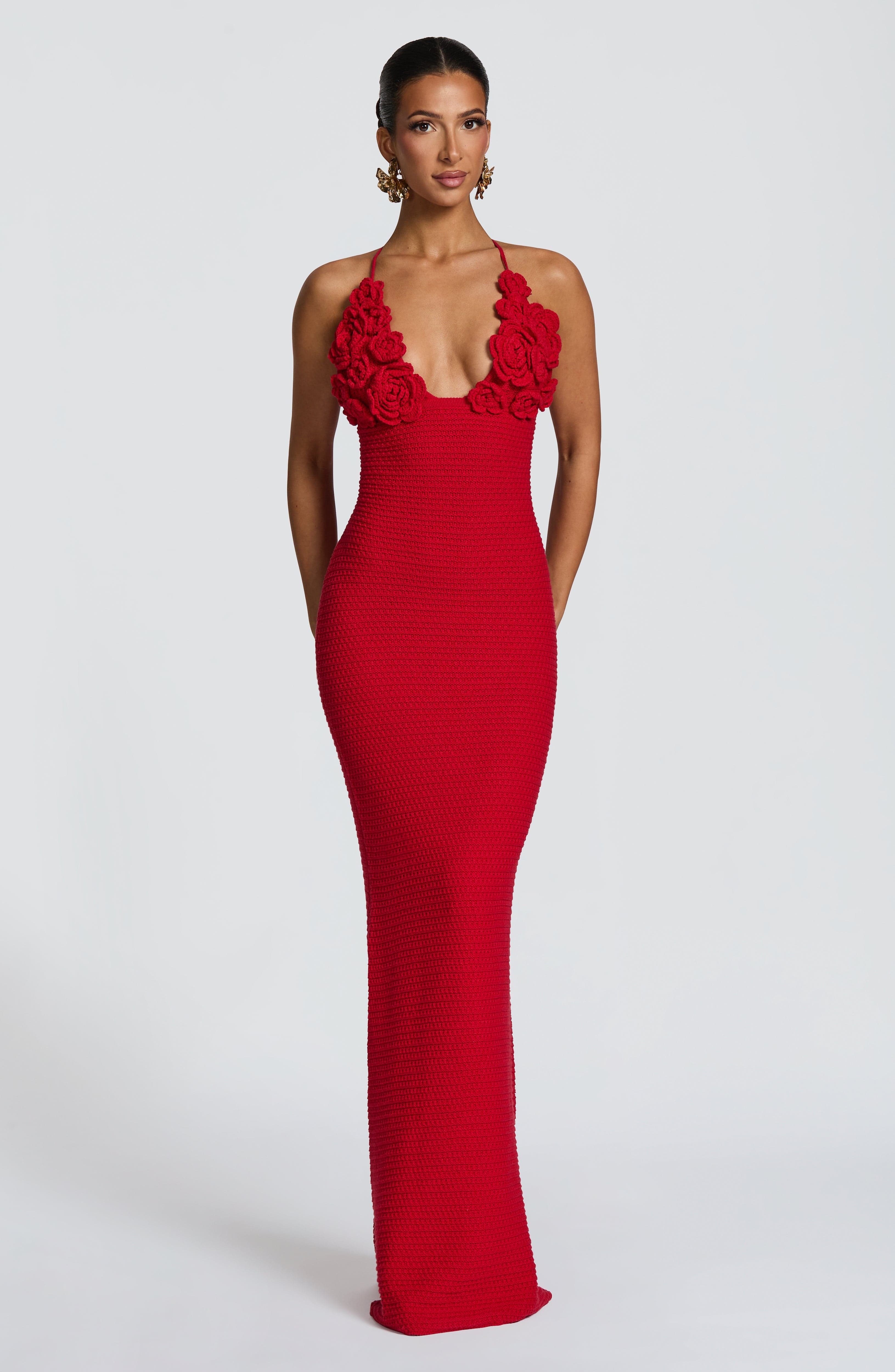 Celaena Maxi Dress - Red - Image 5