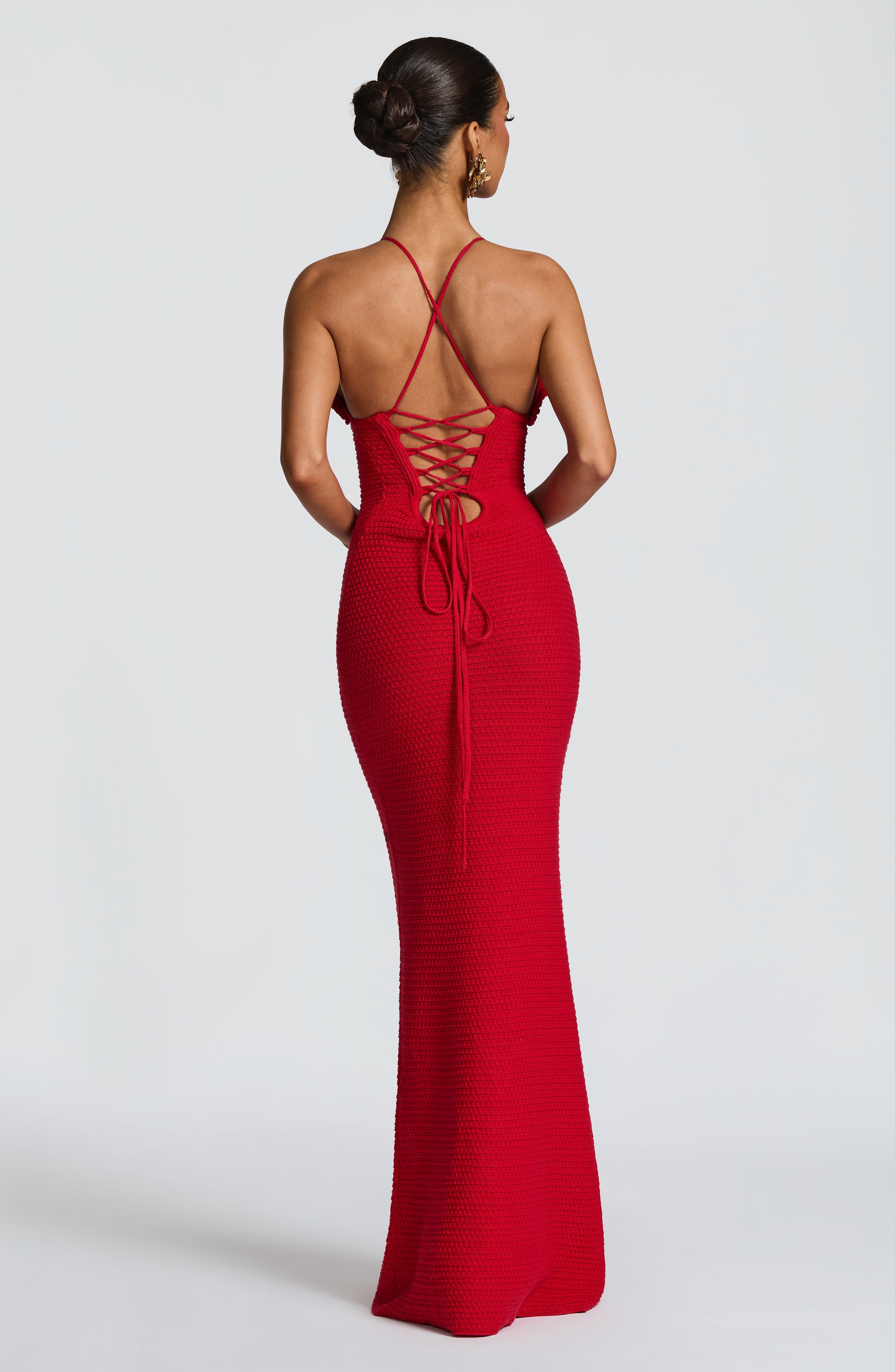 Celaena Maxi Dress - Red - Image 2